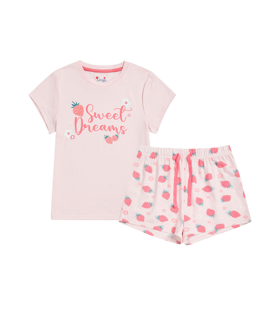 Pijama ni&ntilde;a frutillas