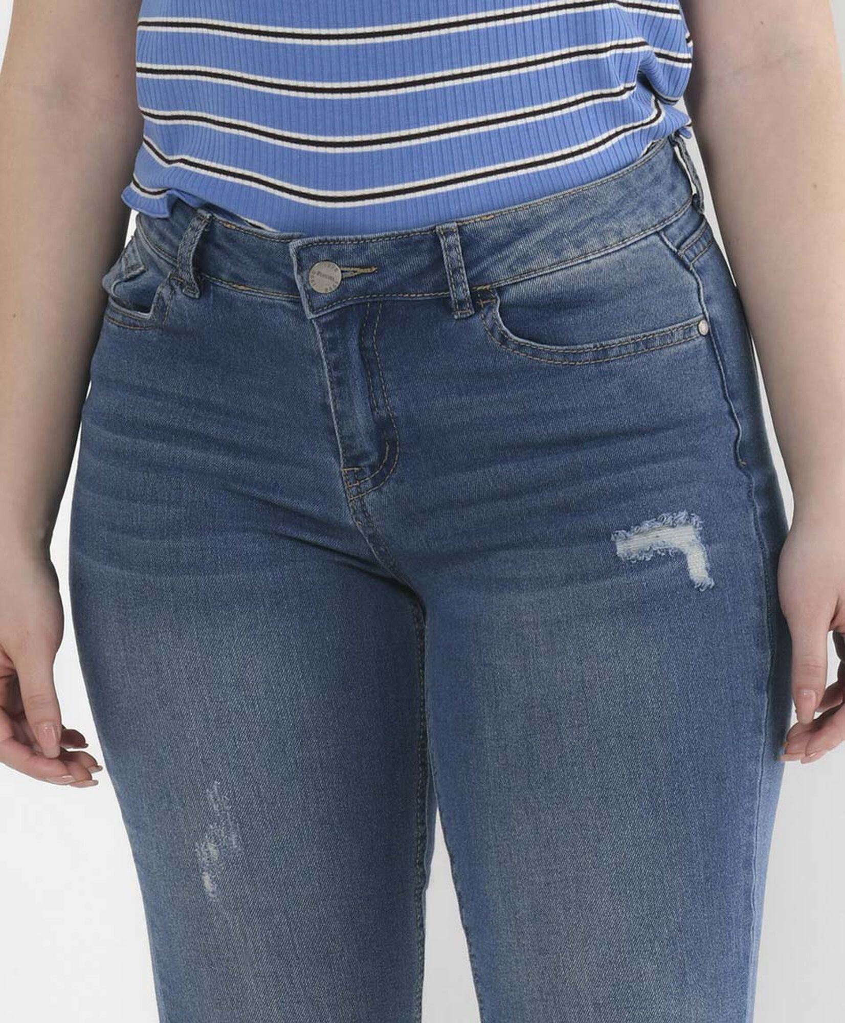 Jeans mujer desflecado flare Jeans mujer desflecado flare