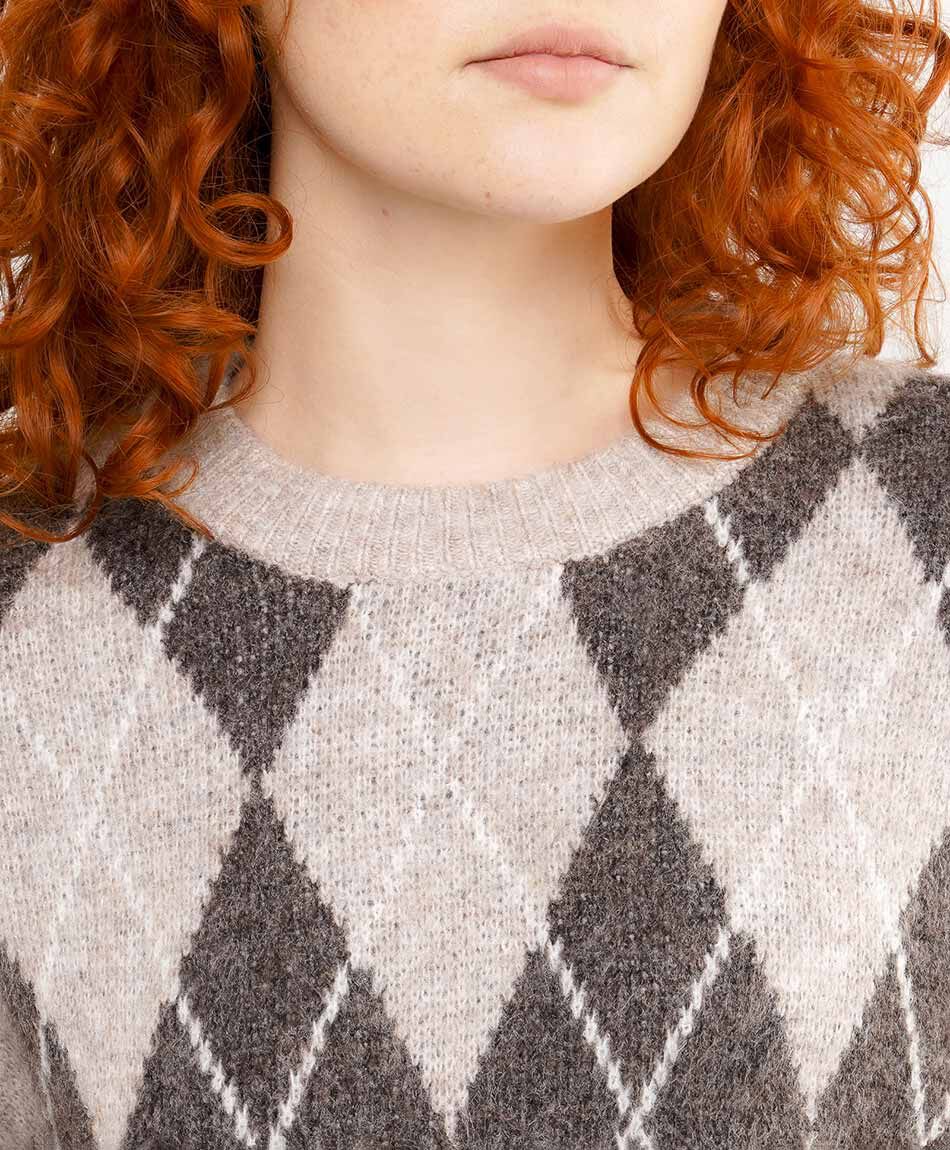 Sweater mujer intarsia