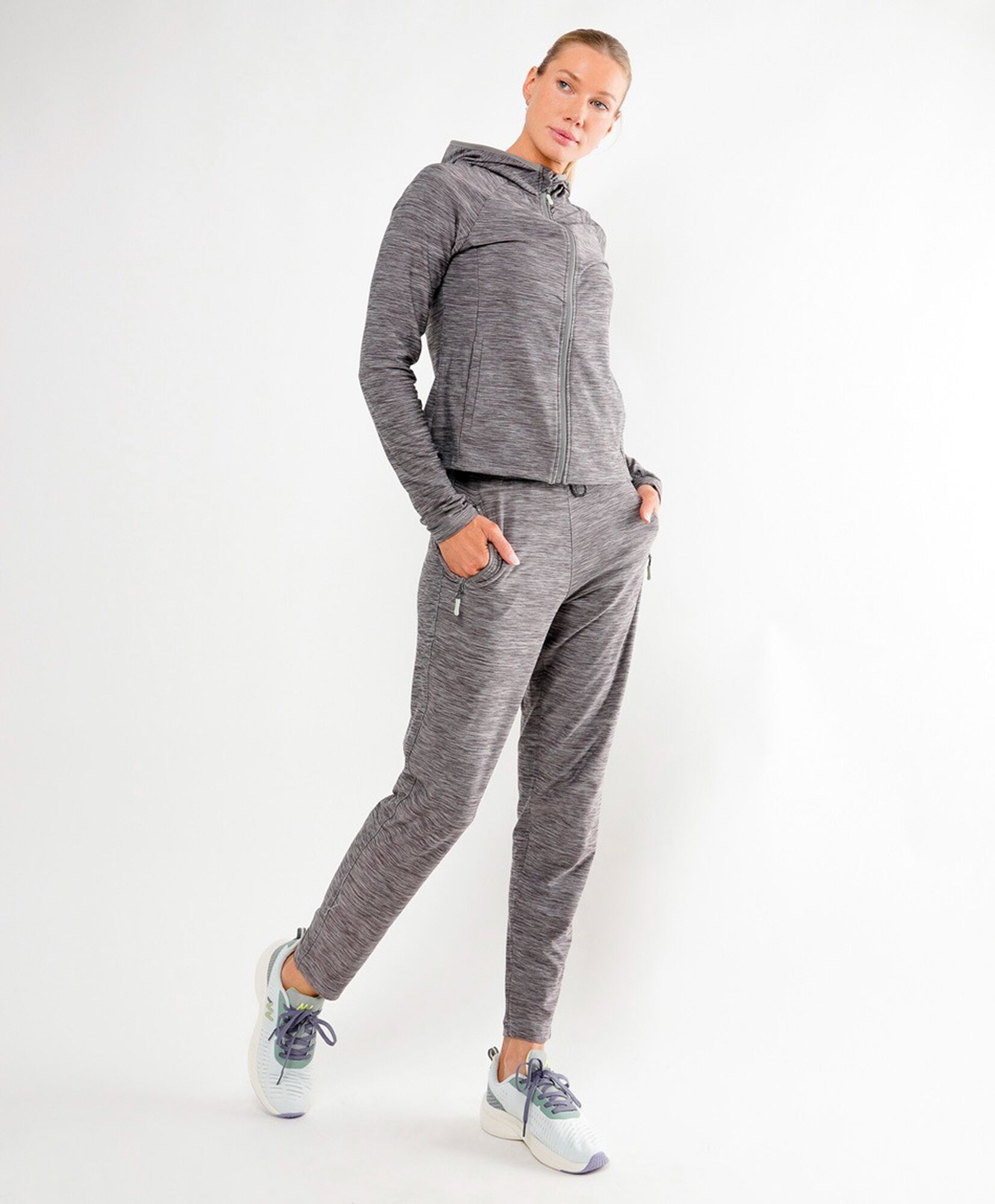 Polerón deportivo mujer melange Polerón deportivo mujer melange