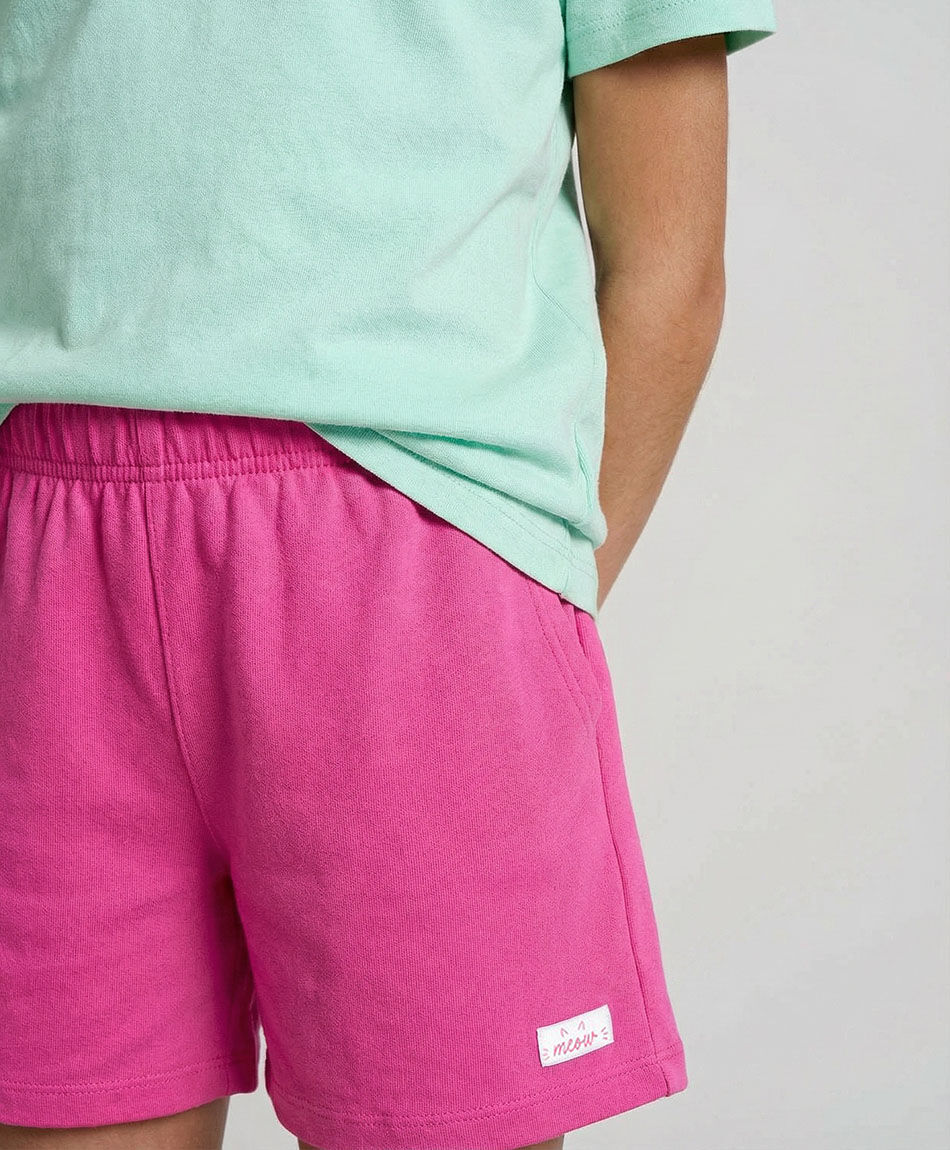 Short ni&ntilde;a biker fucsia