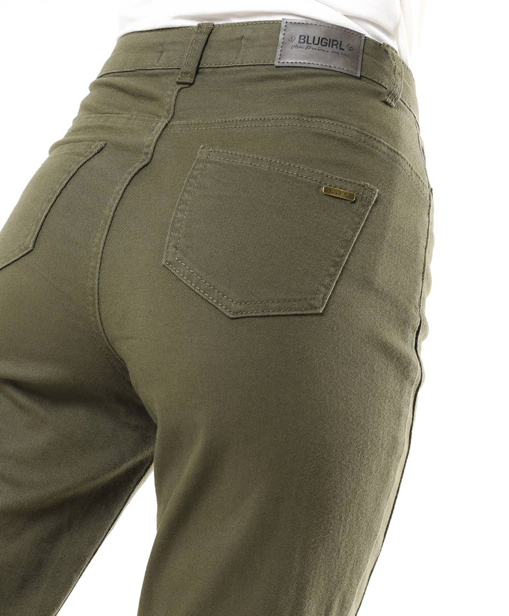 Jeans mujer basta abierta verde flare Jeans mujer basta abierta verde flare