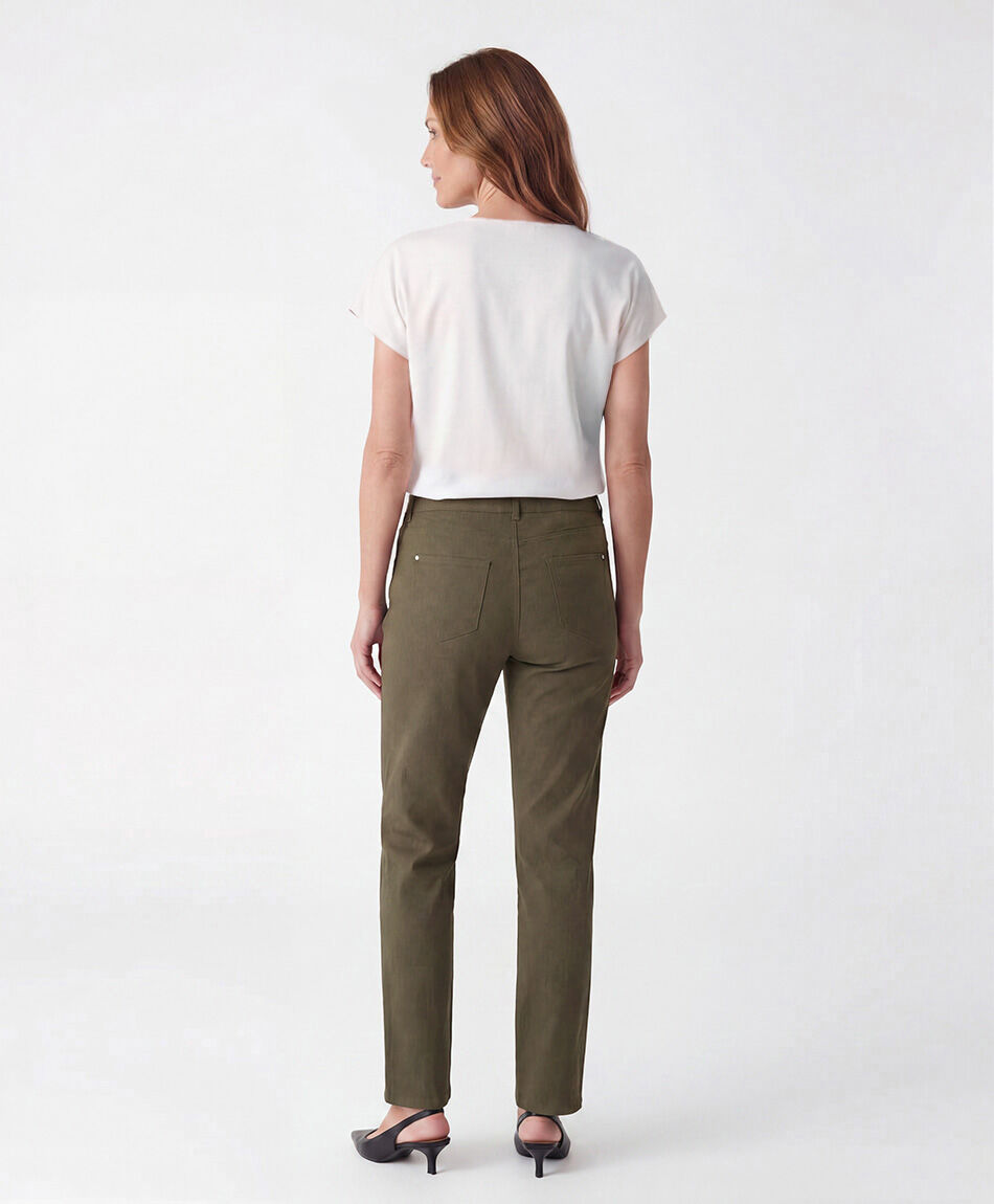Pantal&oacute;n mujer slim verde