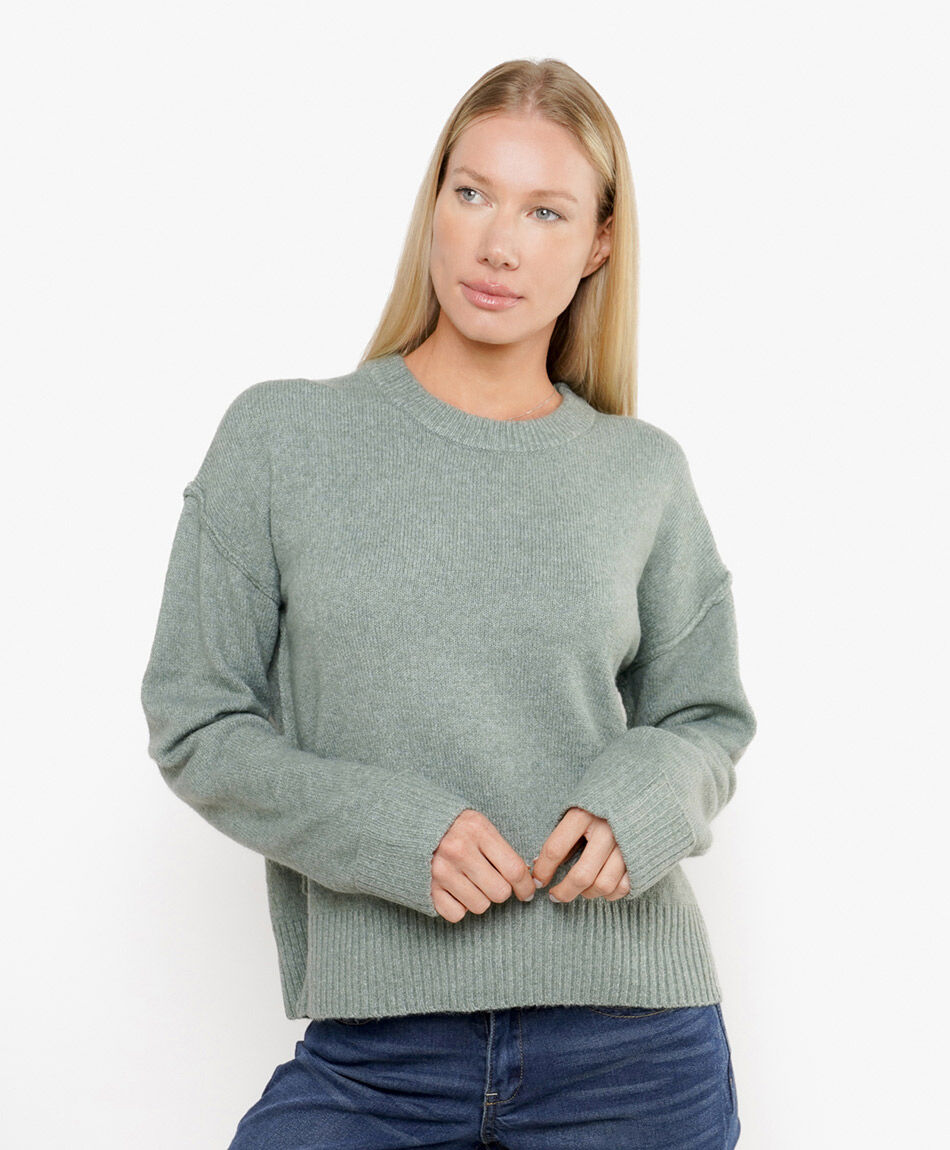 Sweater mujer costuras hombros