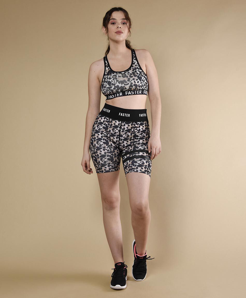 Calza deportiva corta animal print TRICOT