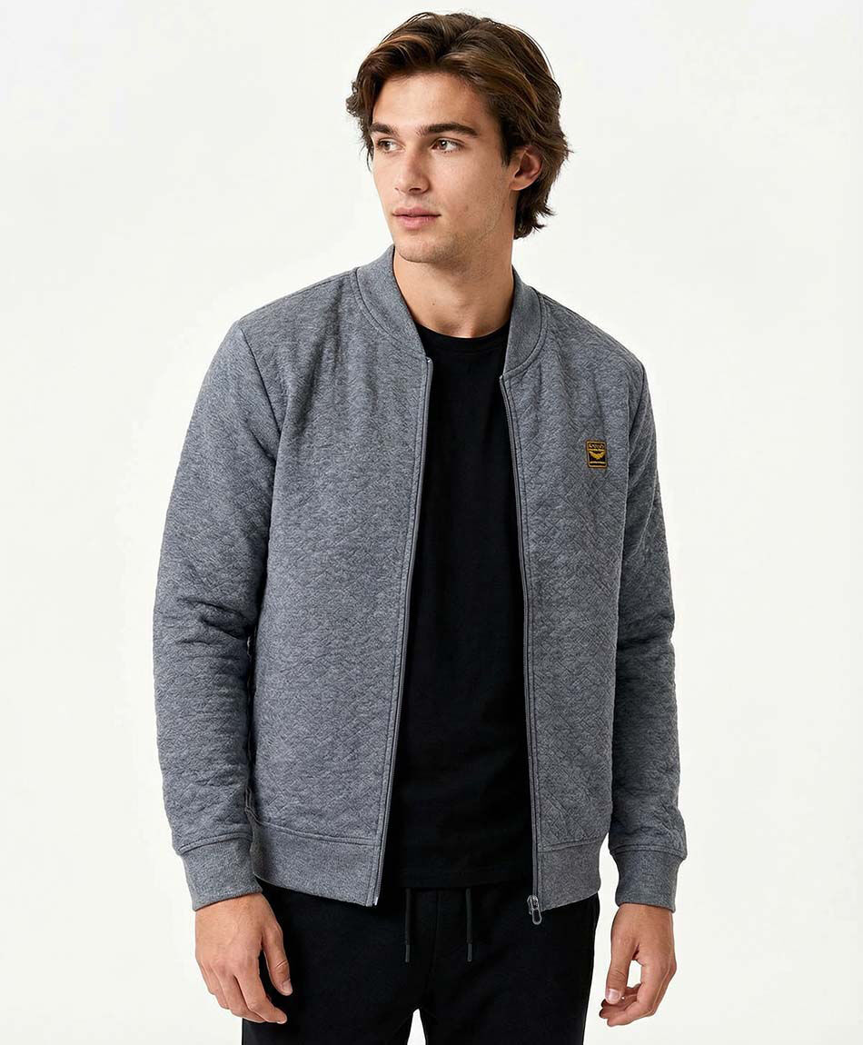 Chaqueta hombre bomber gris