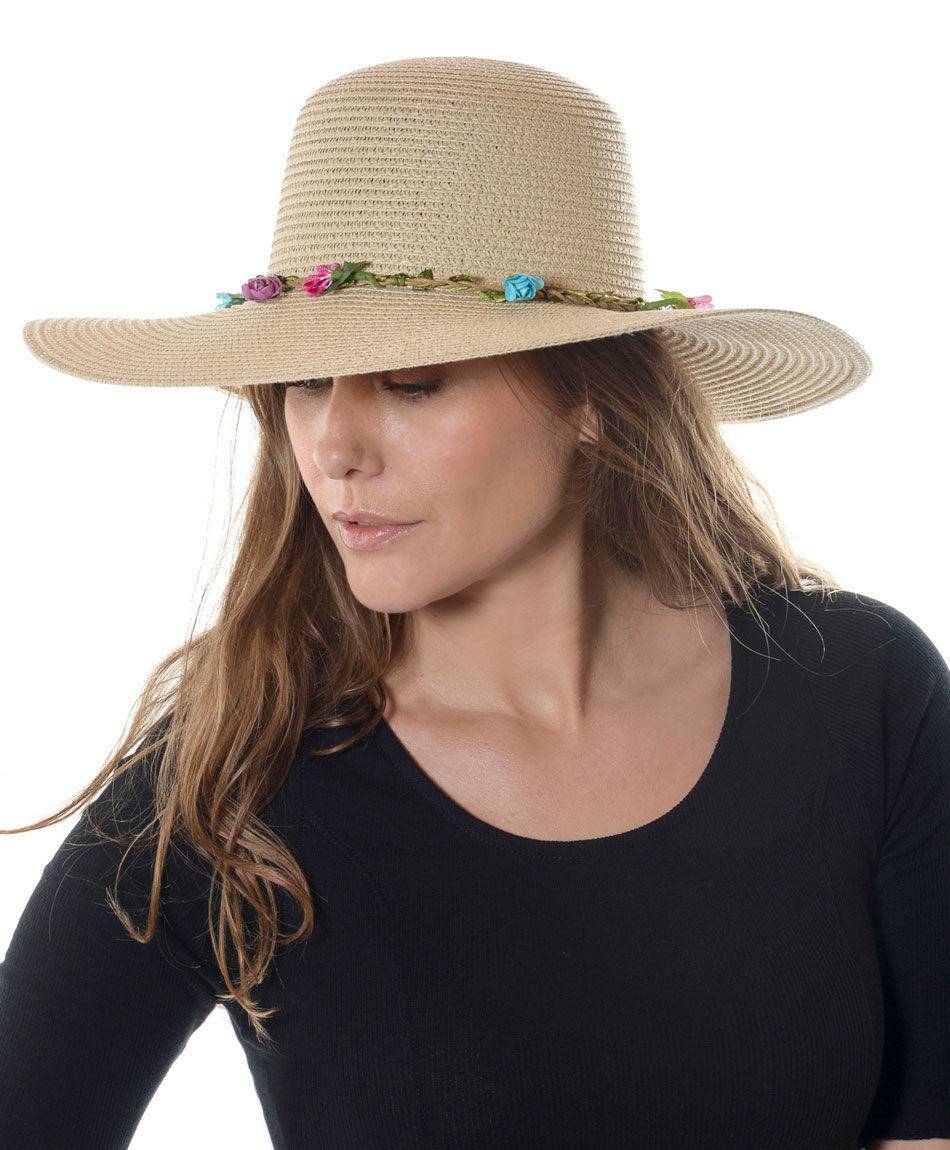 Sombrero largo flores