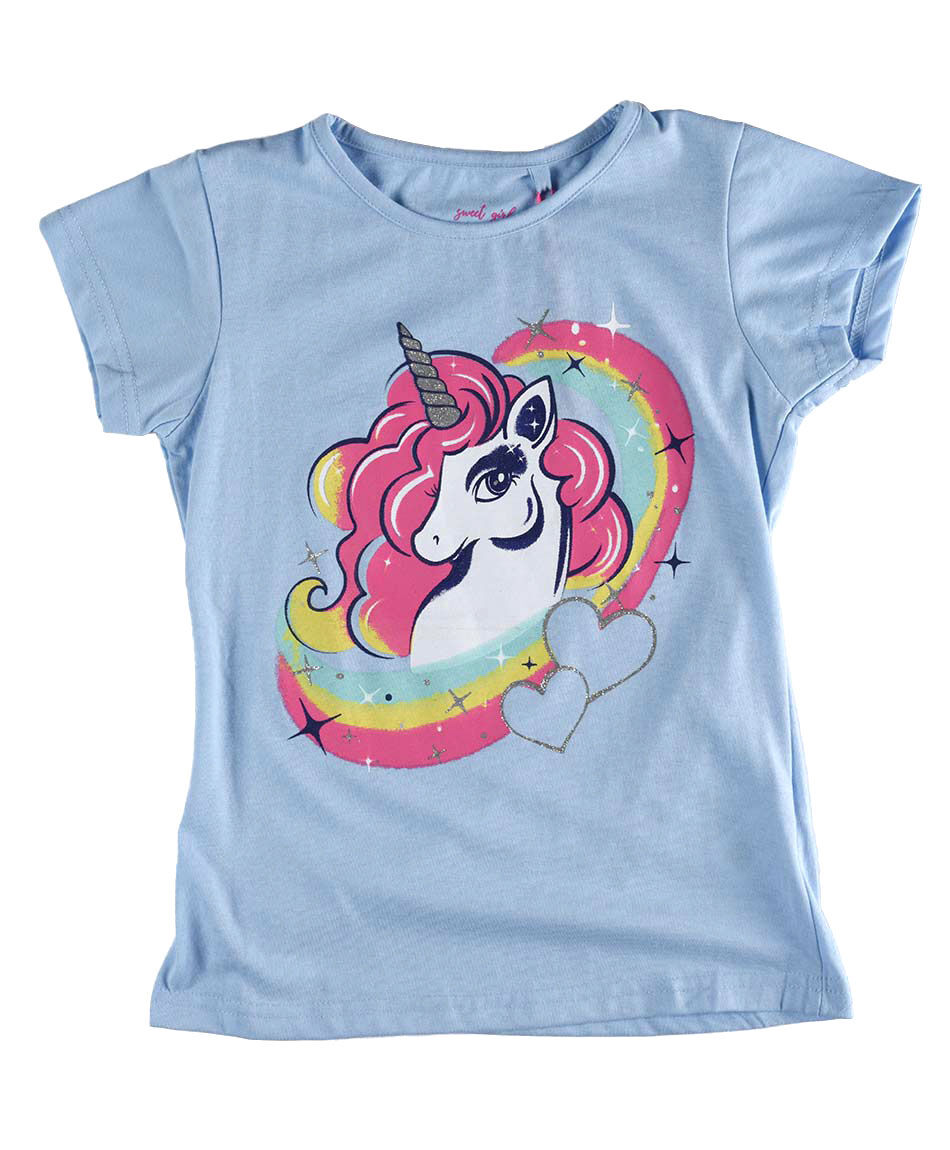 Polera manga corta cuello redondo