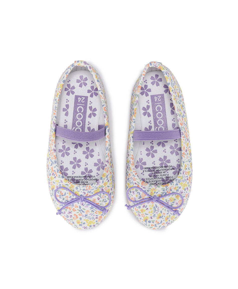 Ballerina infantil (22 a 27) floreada