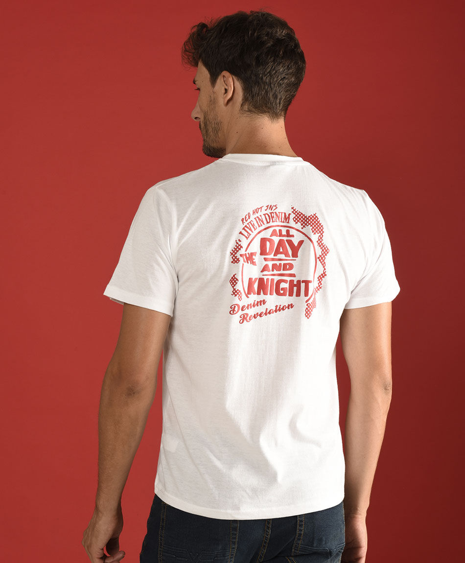 Polera manga corta cuello redondo