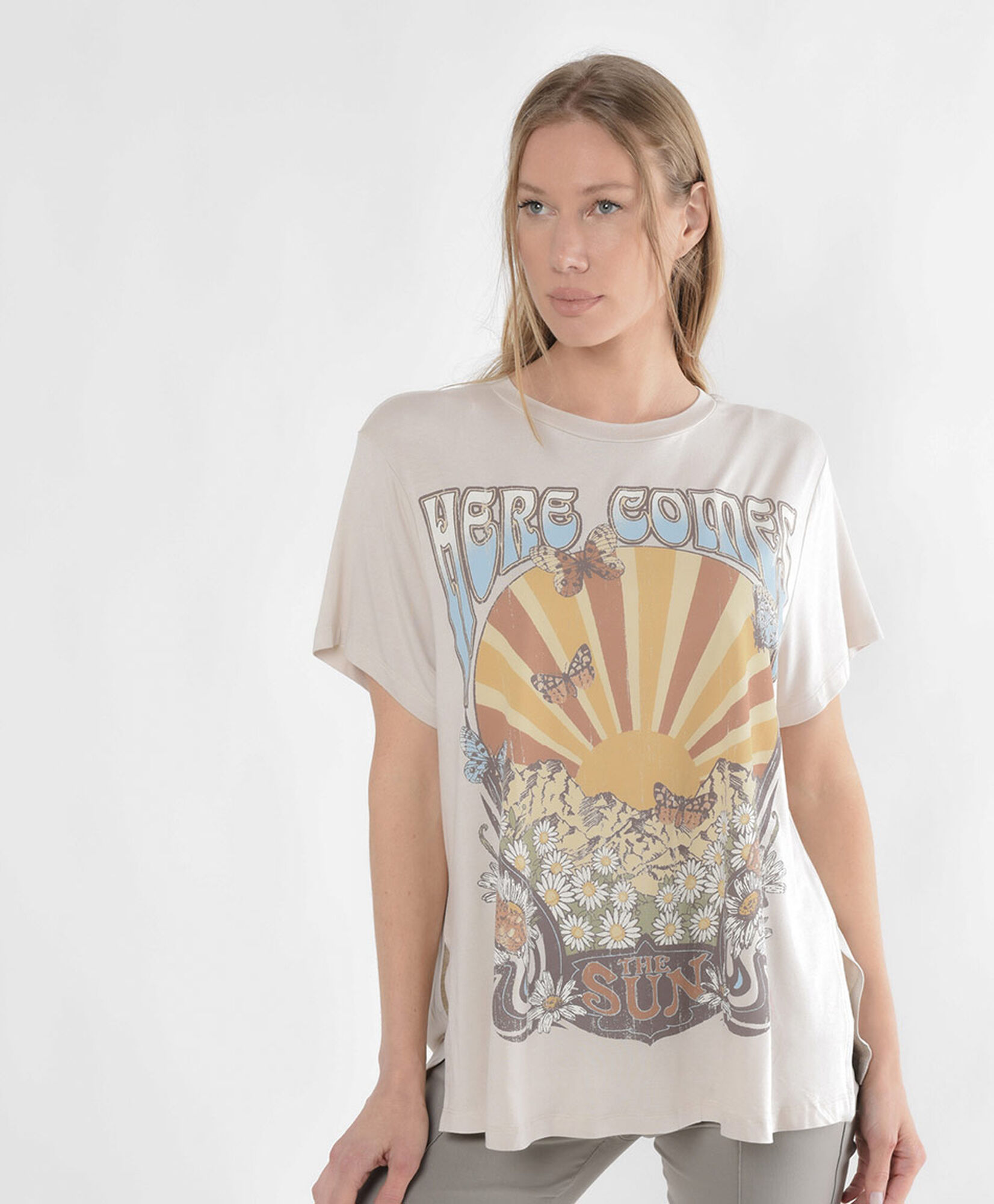Polera mujer estampada hippie Polera mujer estampada hippie