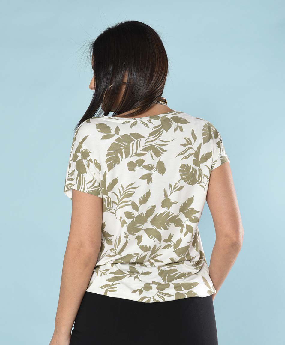 Polera manga corta cuello redondo