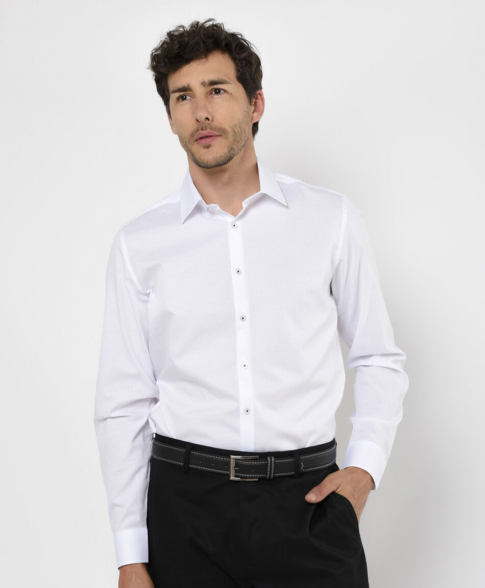 Camisa hombre cl&aacute;sica l&iacute;neas