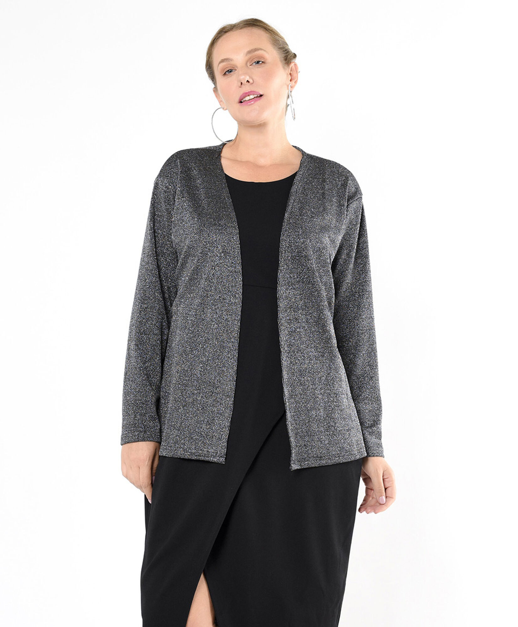Tapado mujer gris brillante Tapado mujer gris brillante