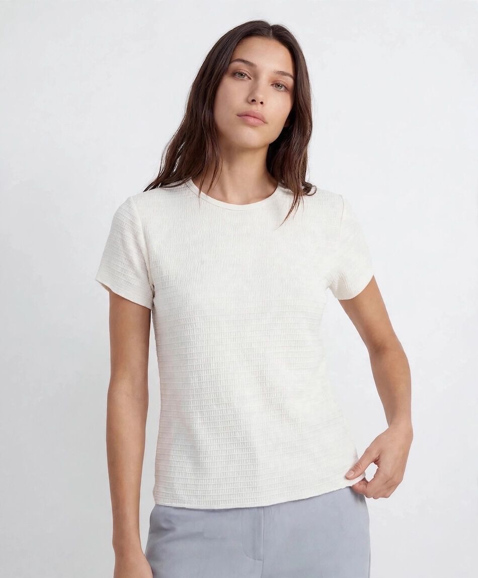 Polera mujer texturizada