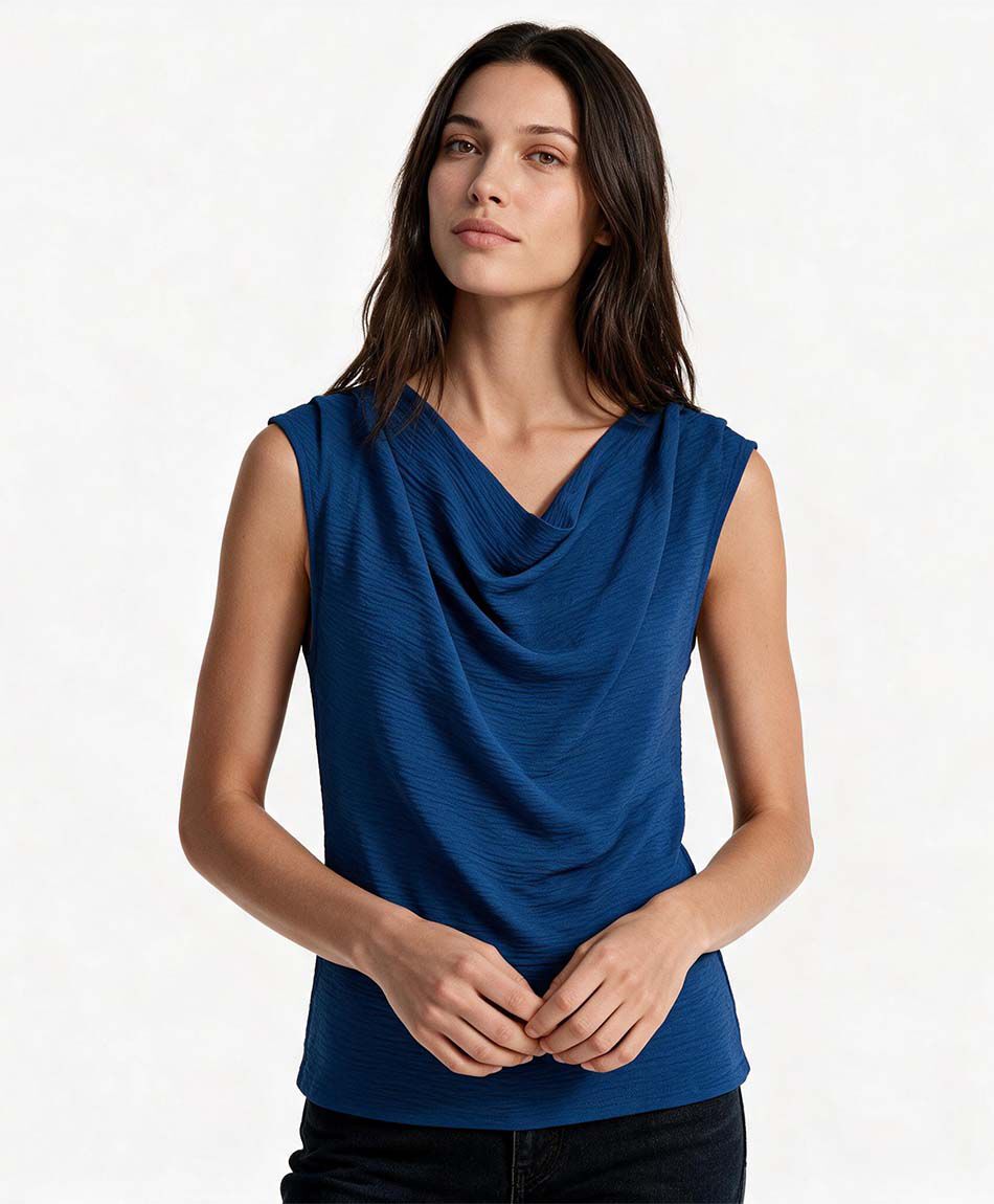 Blusa mujer top drapeado