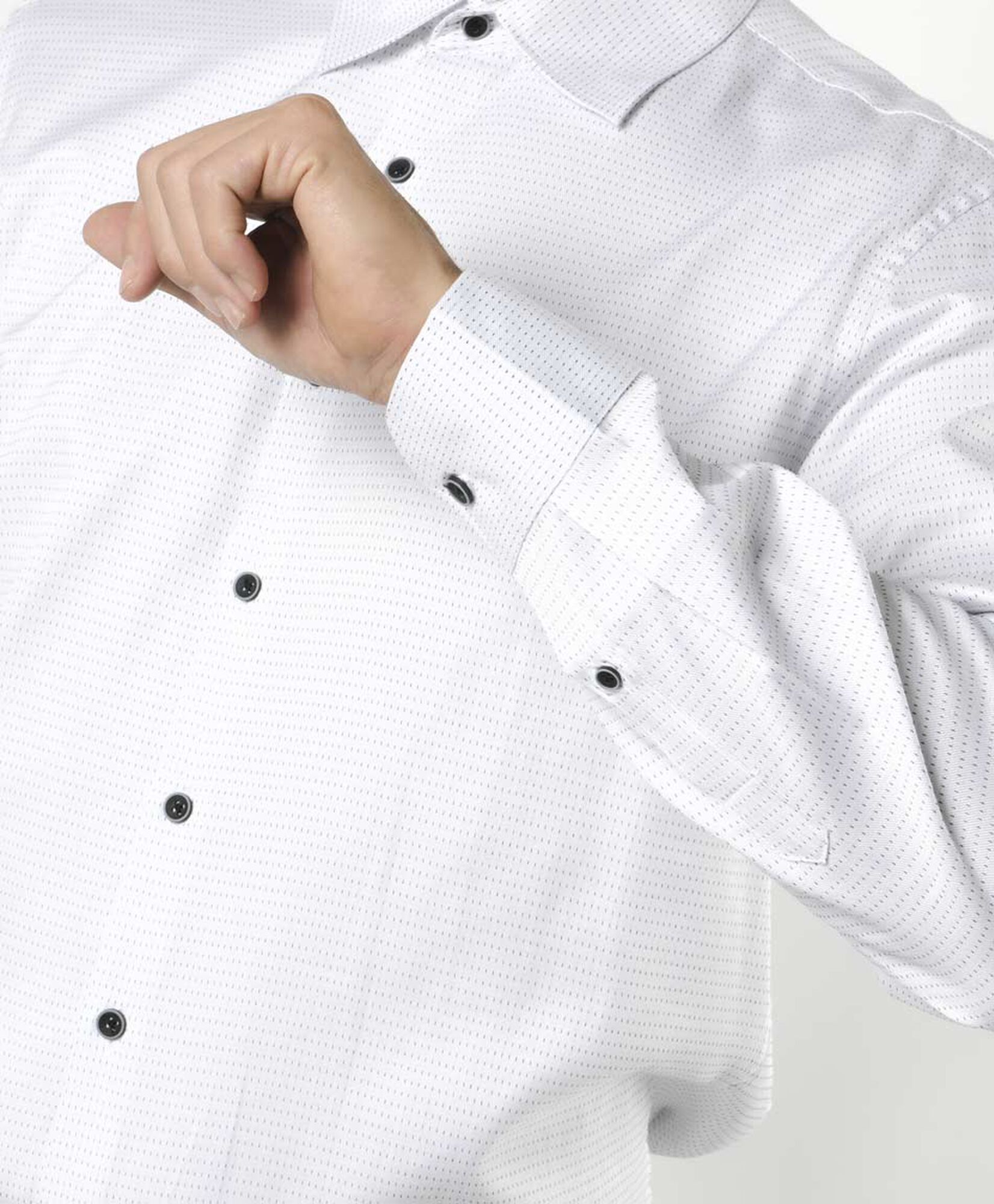 Camisa hombre blanca puntitos Camisa hombre blanca puntitos