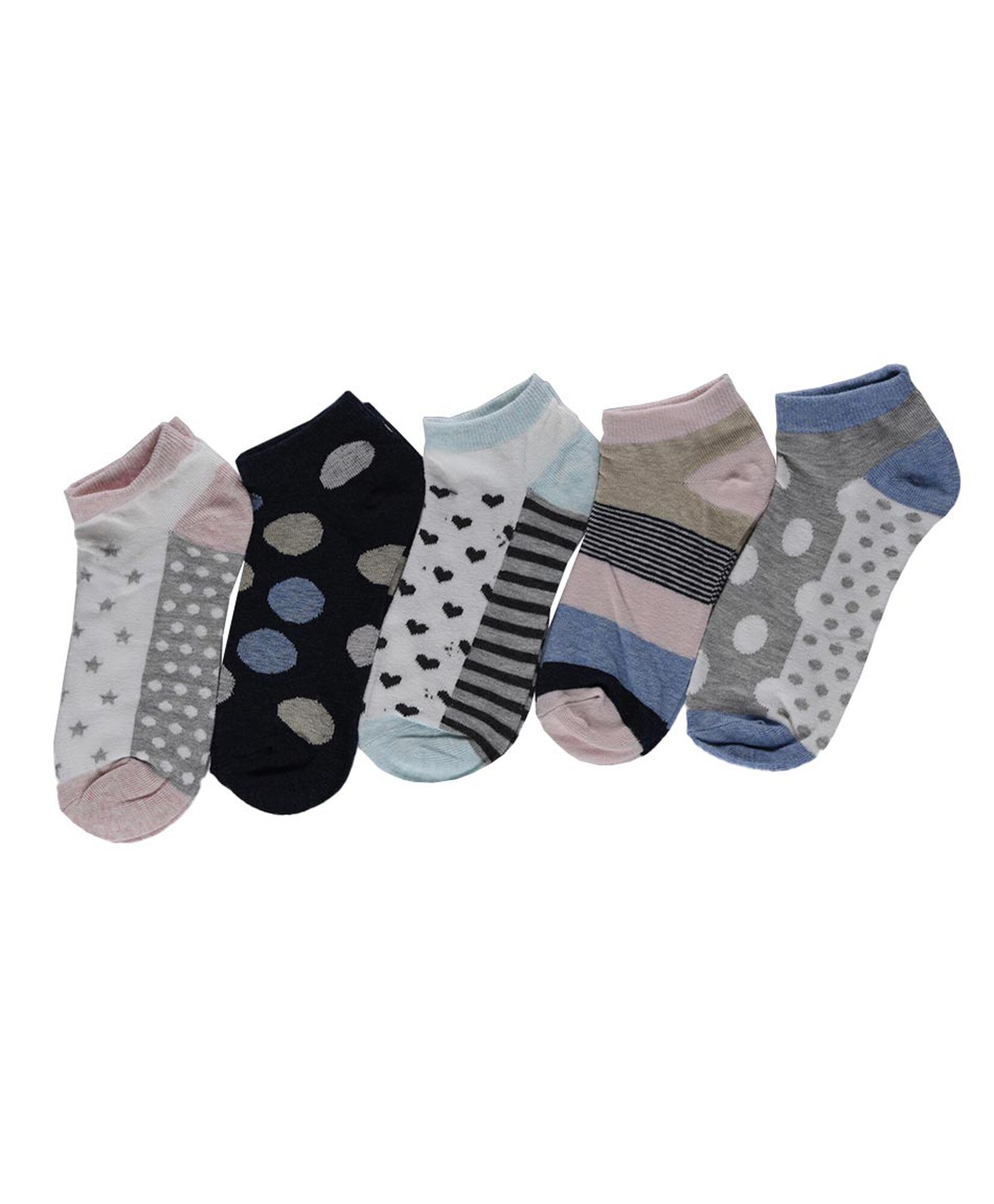 Calcetines hasta los tobillos diseños x 5 pares Calcetines hasta los tobillos diseños x 5 pares