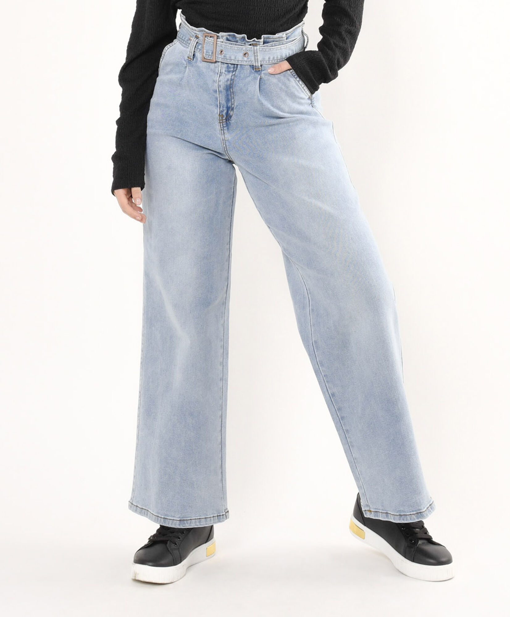 Jeans mujer cinturón wide Jeans mujer cinturón wide