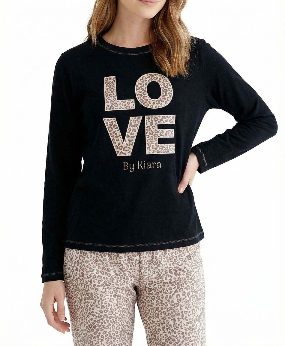 Pijama mujer love animal print