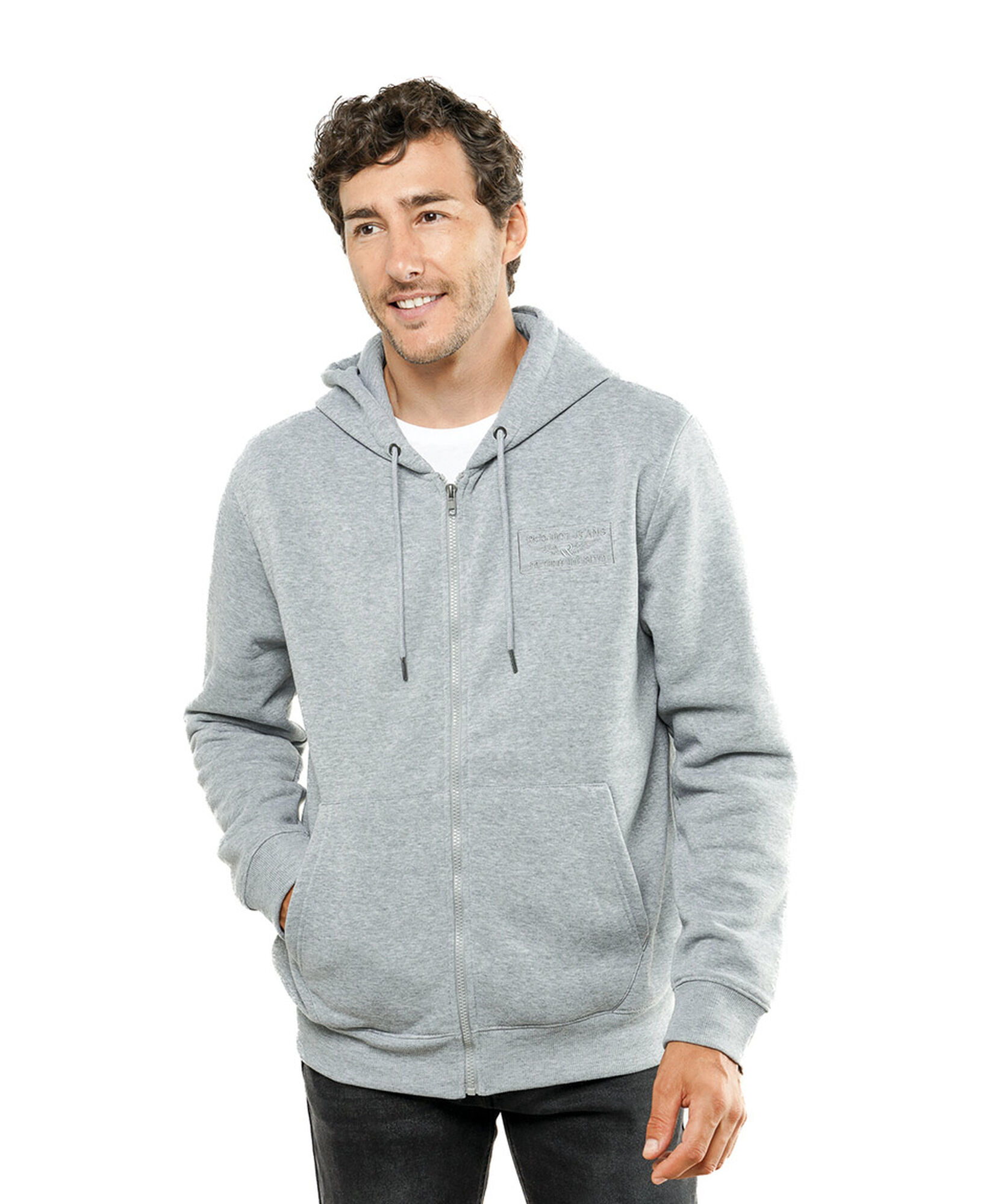 Polerón hombre liso cierre entero Polerón hombre liso cierre entero