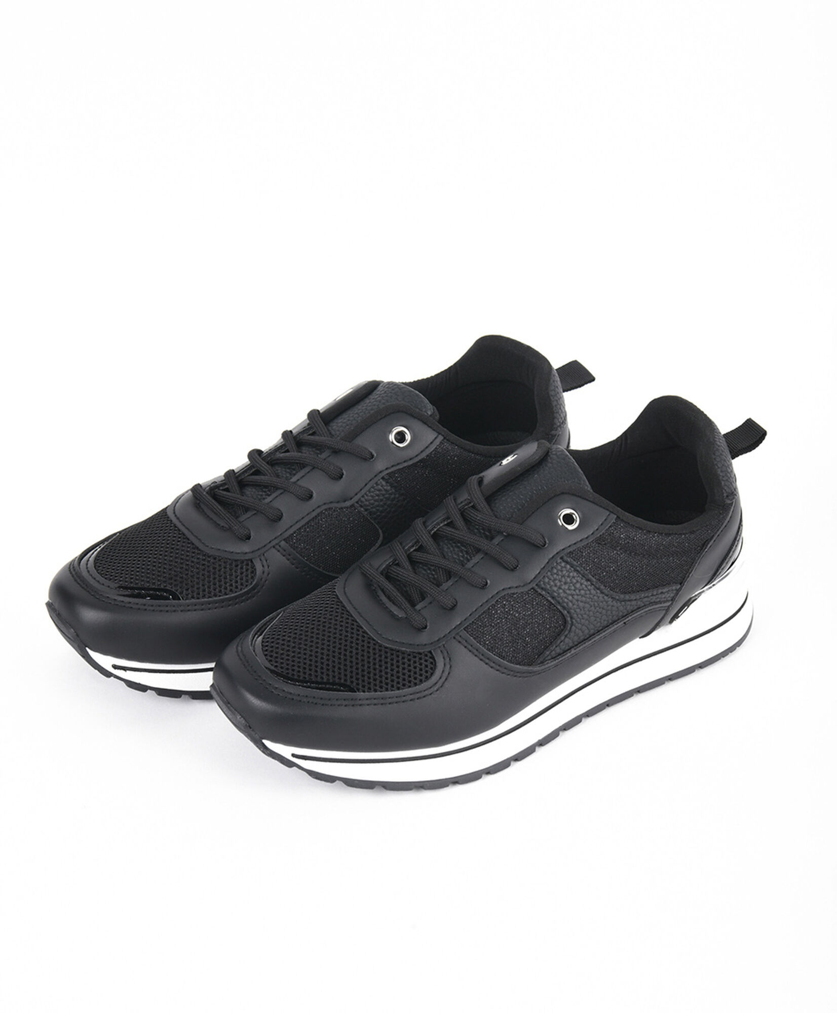 Zapatilla mujer brillante negra Zapatilla mujer brillante negra