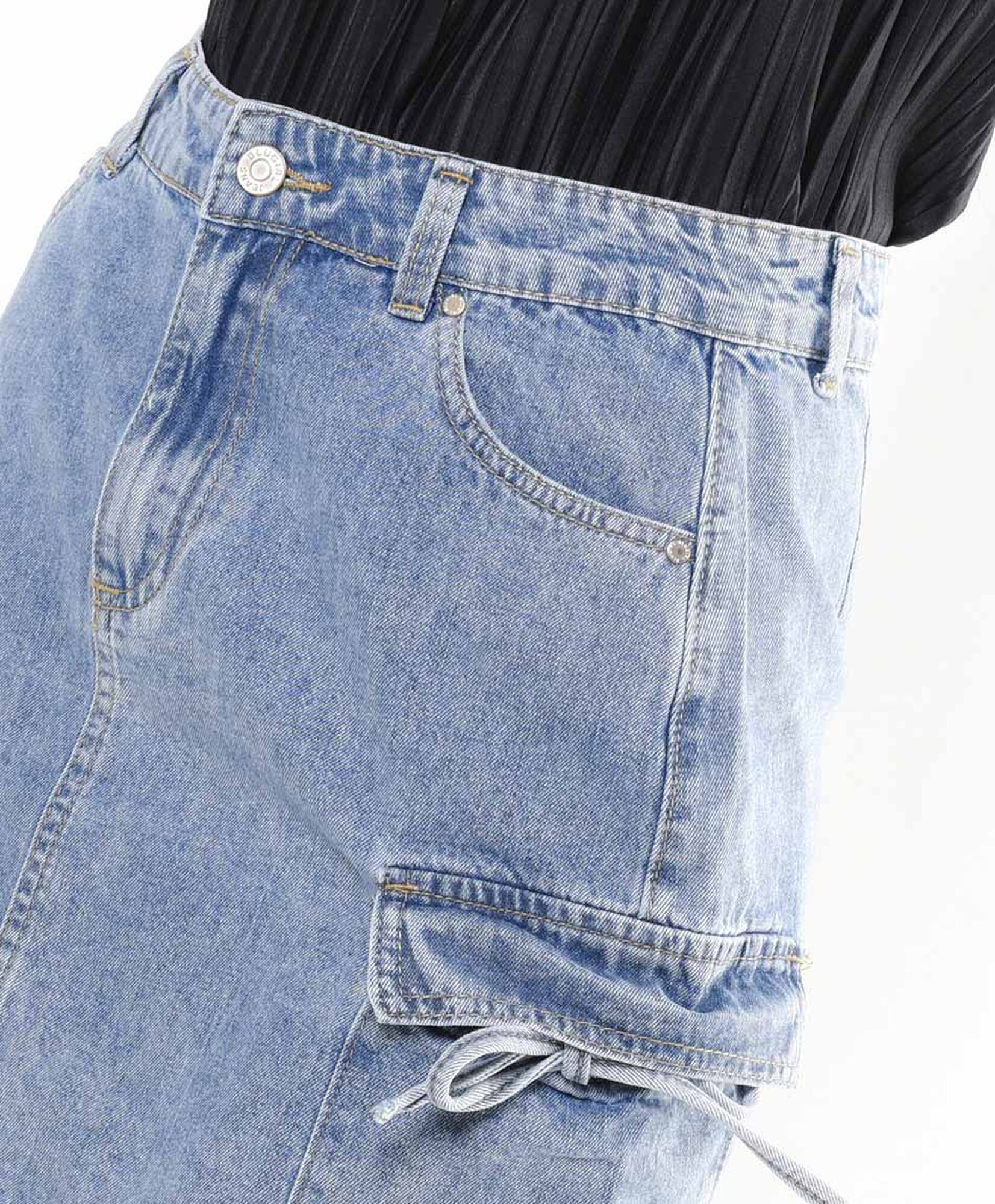 Mini falda mujer denim cargo Mini falda mujer denim cargo