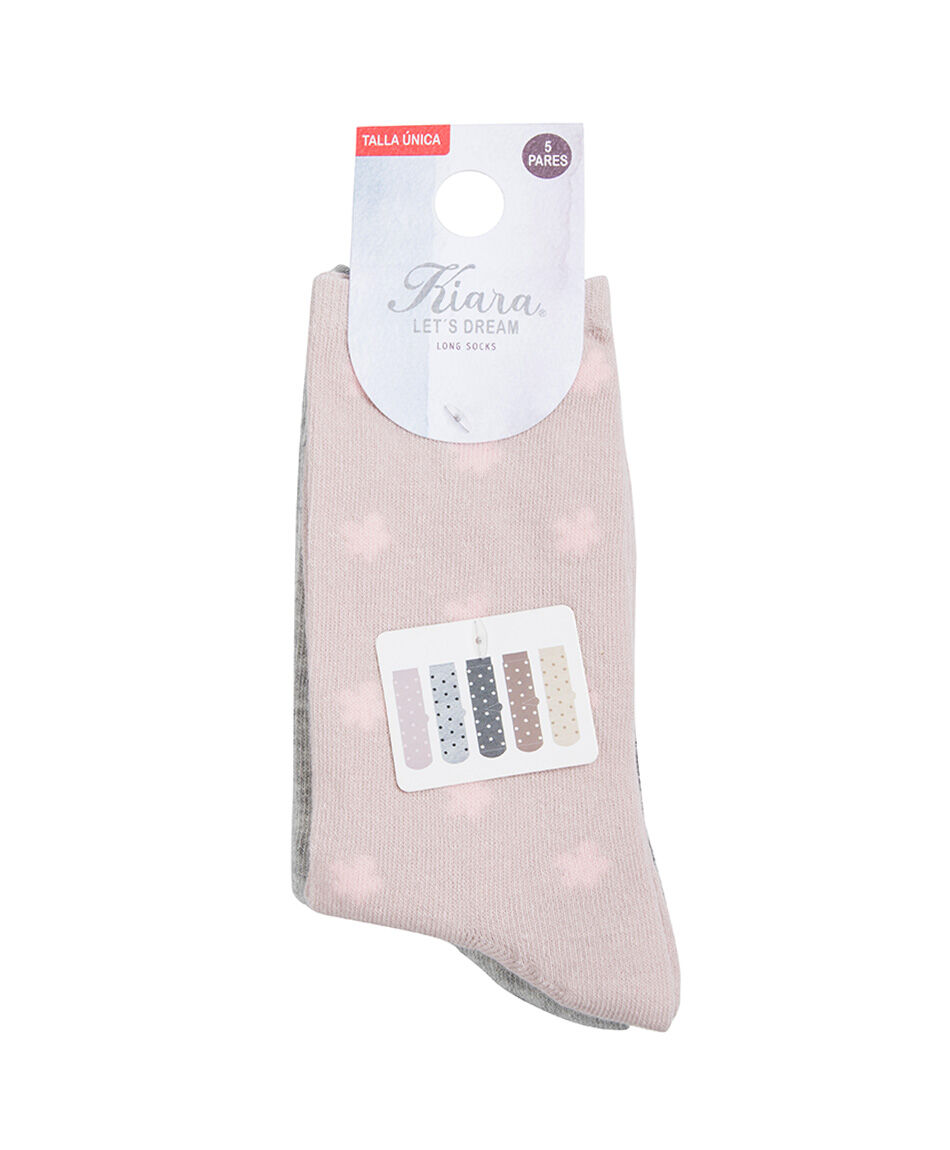 Pack 5 calcetines mujer florcitas
