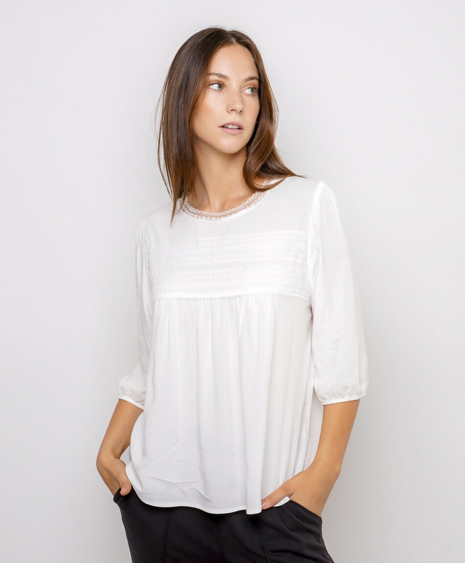 Blusa mujer rom encaje