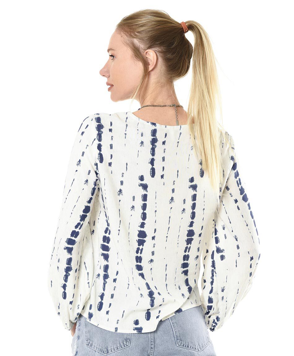 Blusa tie dye puff