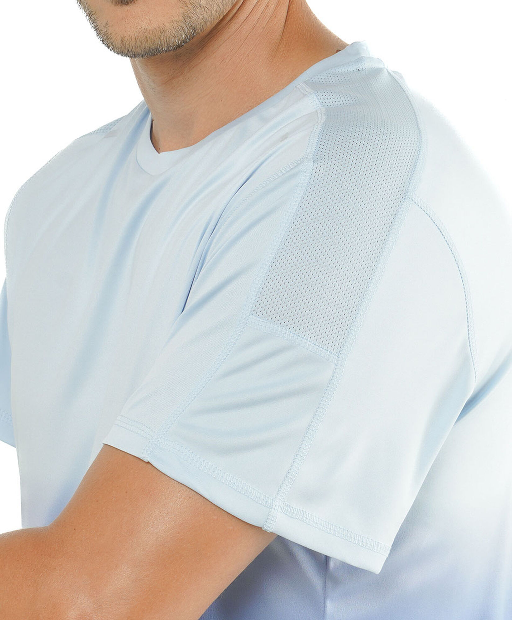 Polera deportiva hombre azul degradé Polera deportiva hombre azul degradé
