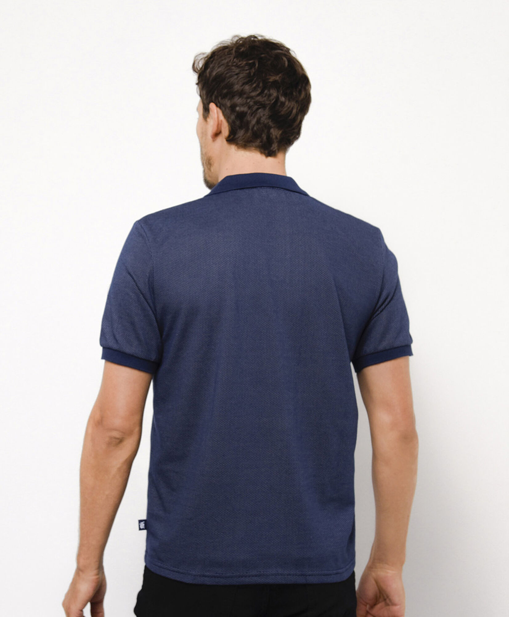Polera hombre rib cuello polo Polera hombre rib cuello polo