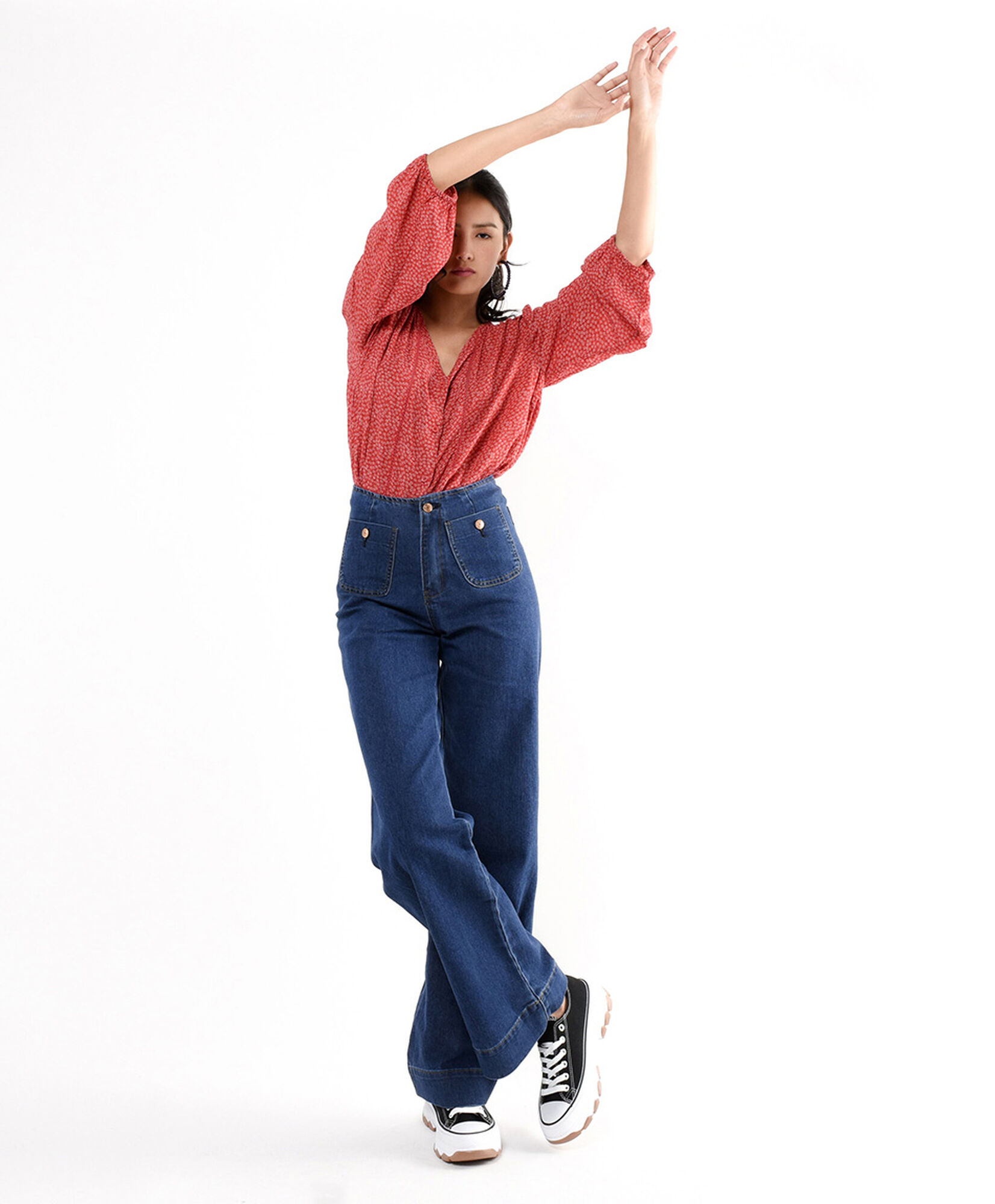 Jeans mujer bolsillo botón Jeans mujer bolsillo botón
