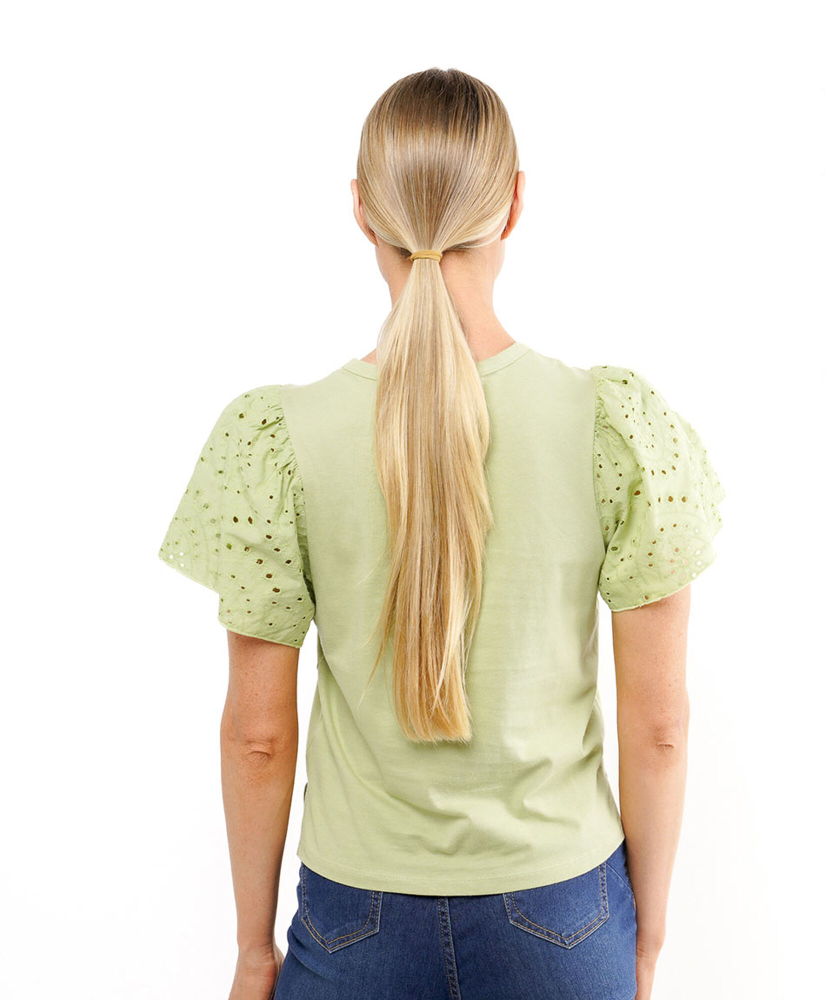 Polera mujer mangas encaje Polera mujer mangas encaje