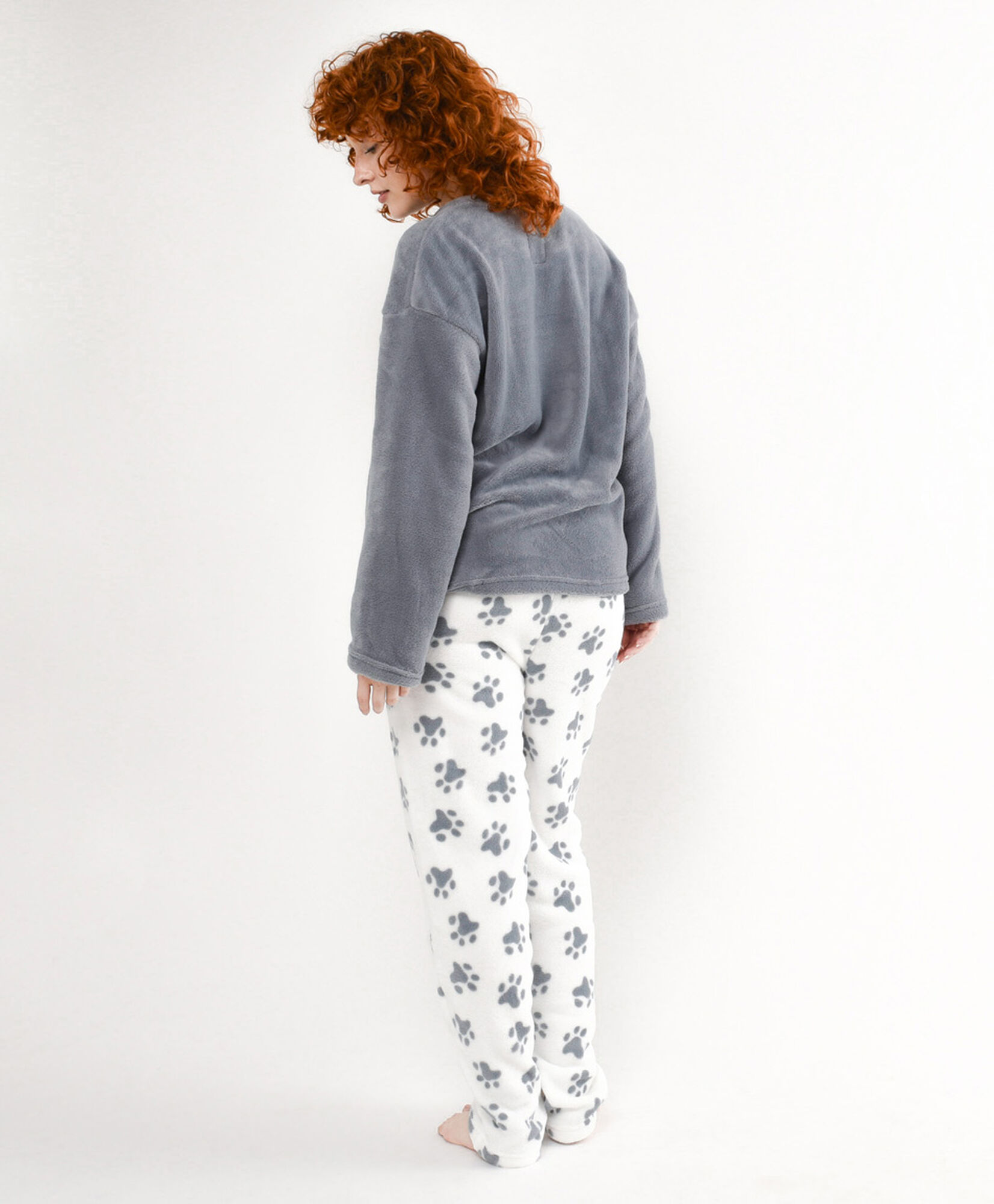 Pijama mujer polar corgi huellas Pijama mujer polar corgi huellas