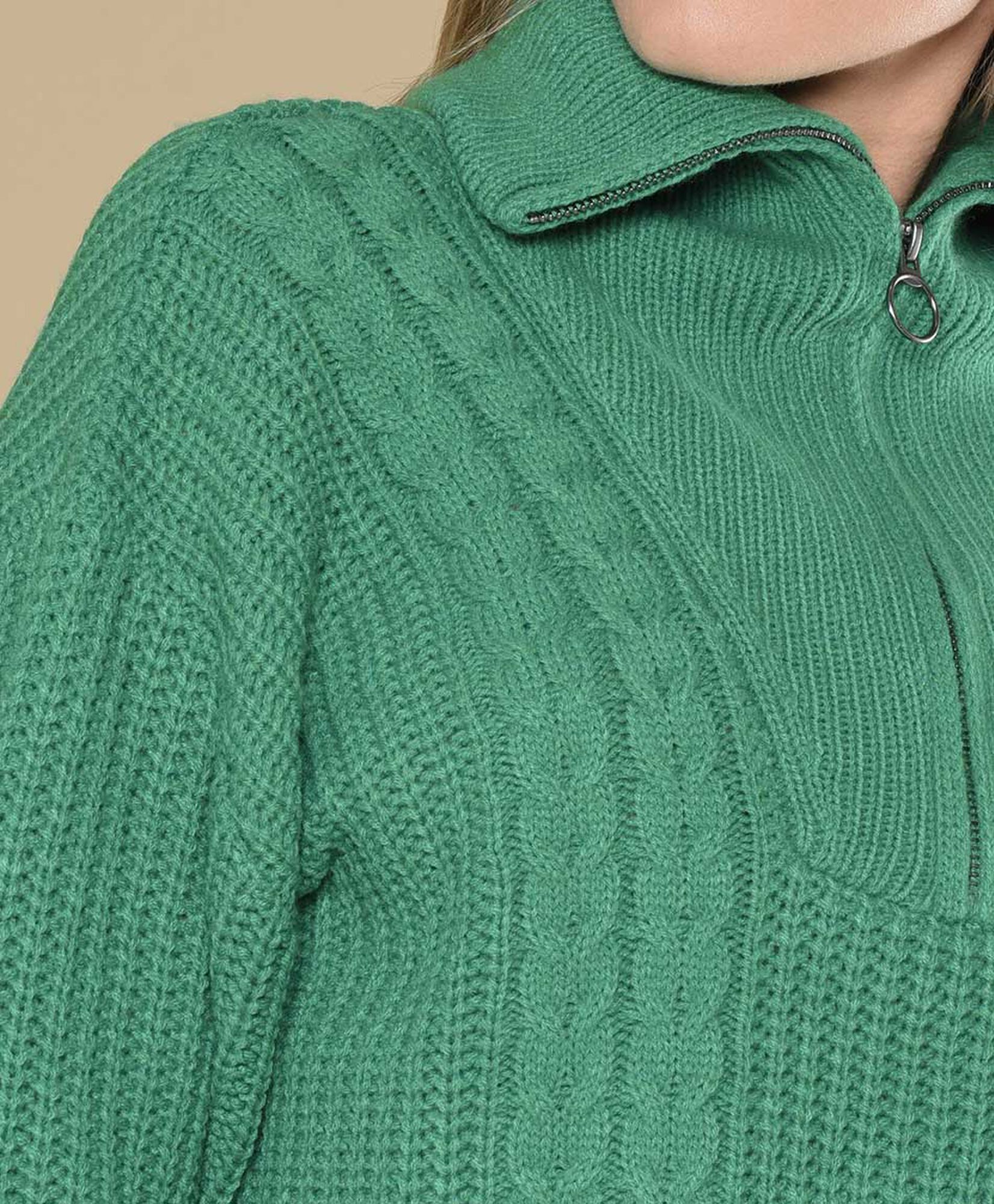 Sweater mujer cierre medio Sweater mujer cierre medio