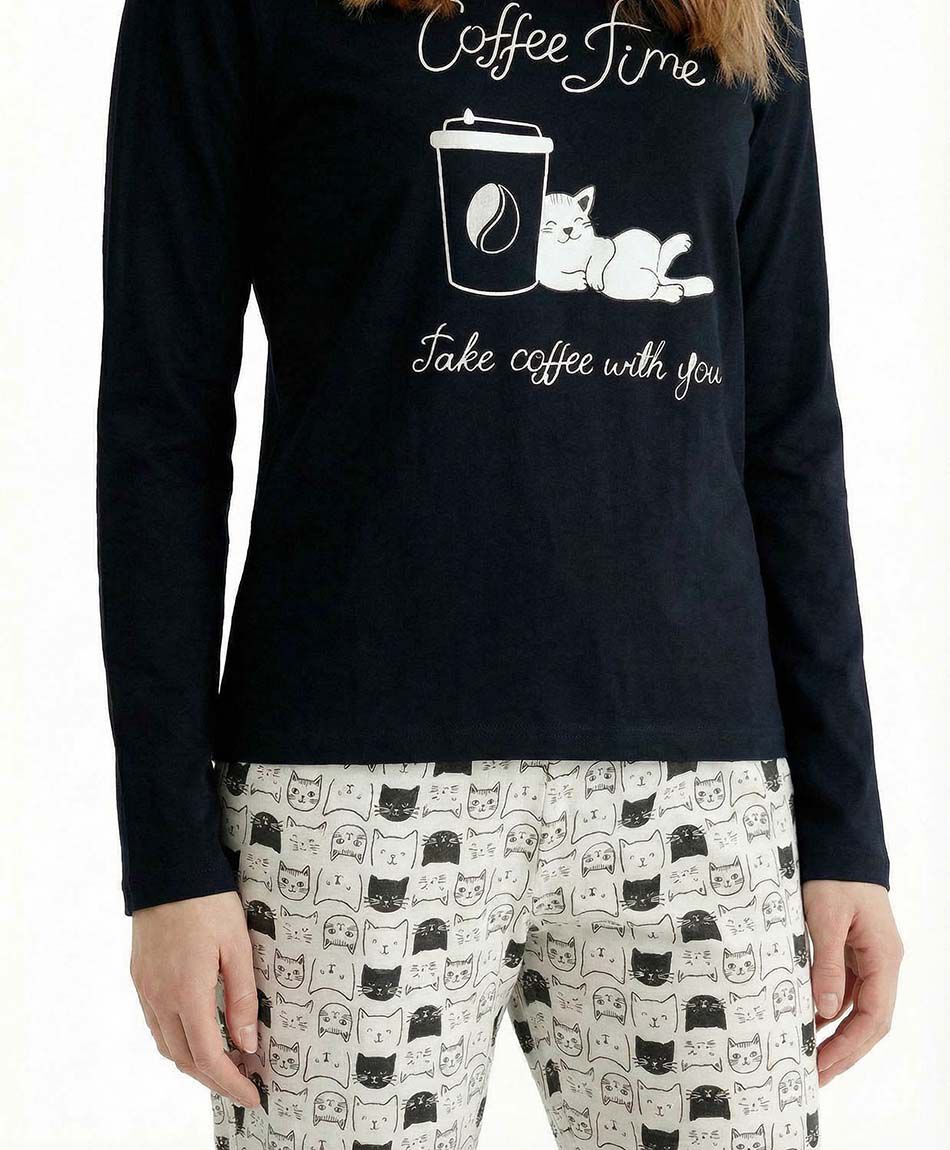 Pijama mujer coffee time