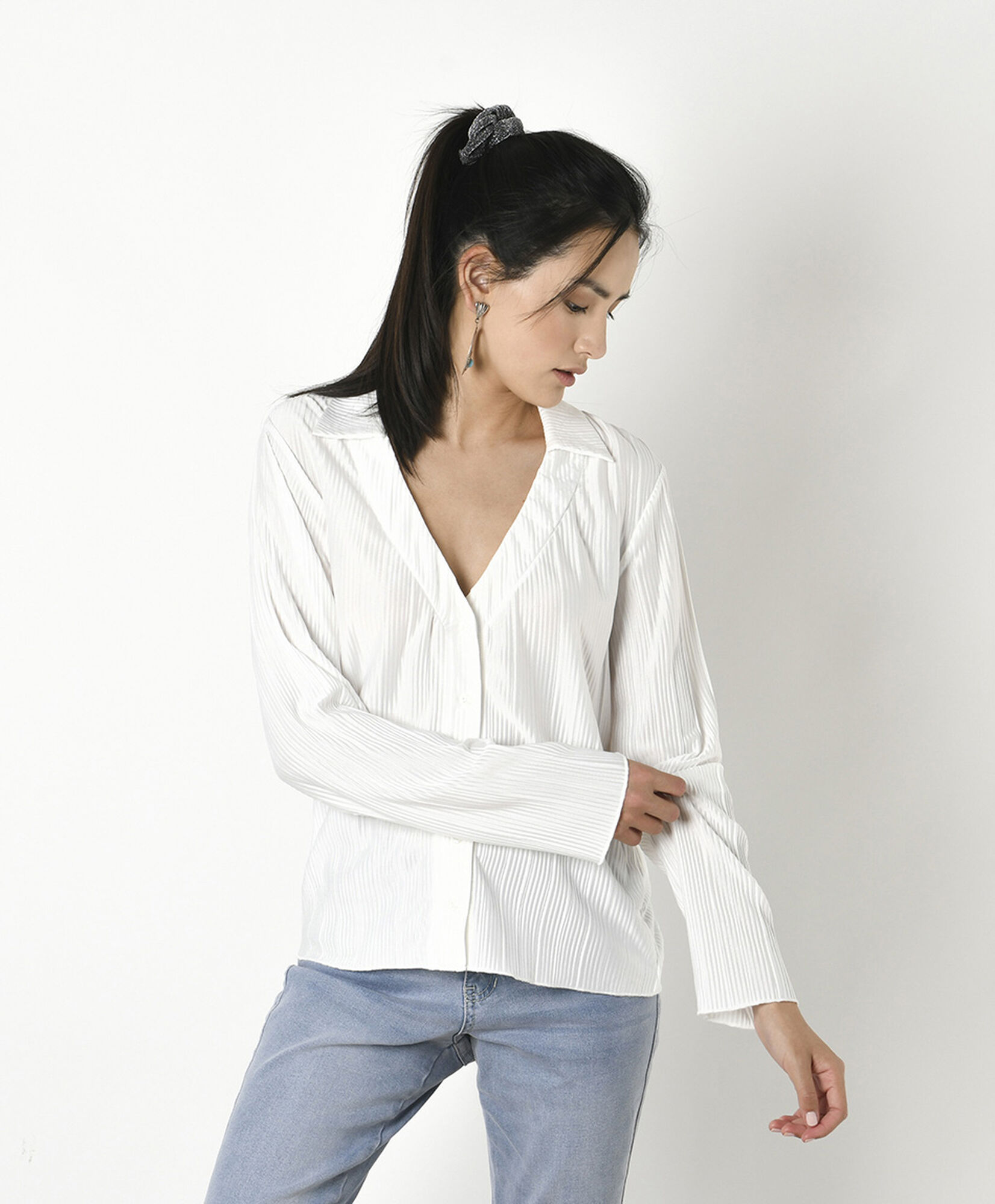 Blusa mujer textura líneas Blusa mujer textura líneas