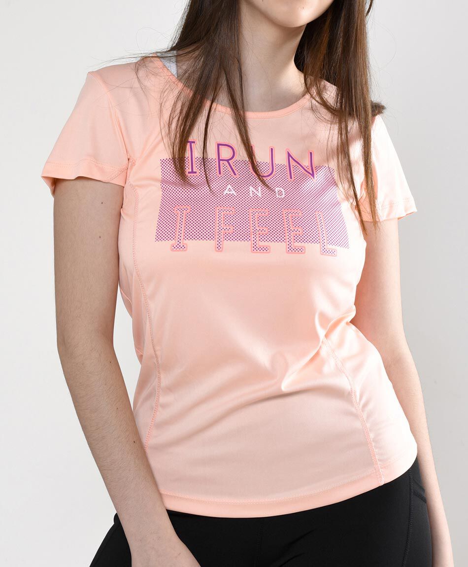 Polera deportiva manga corta cuello redondo