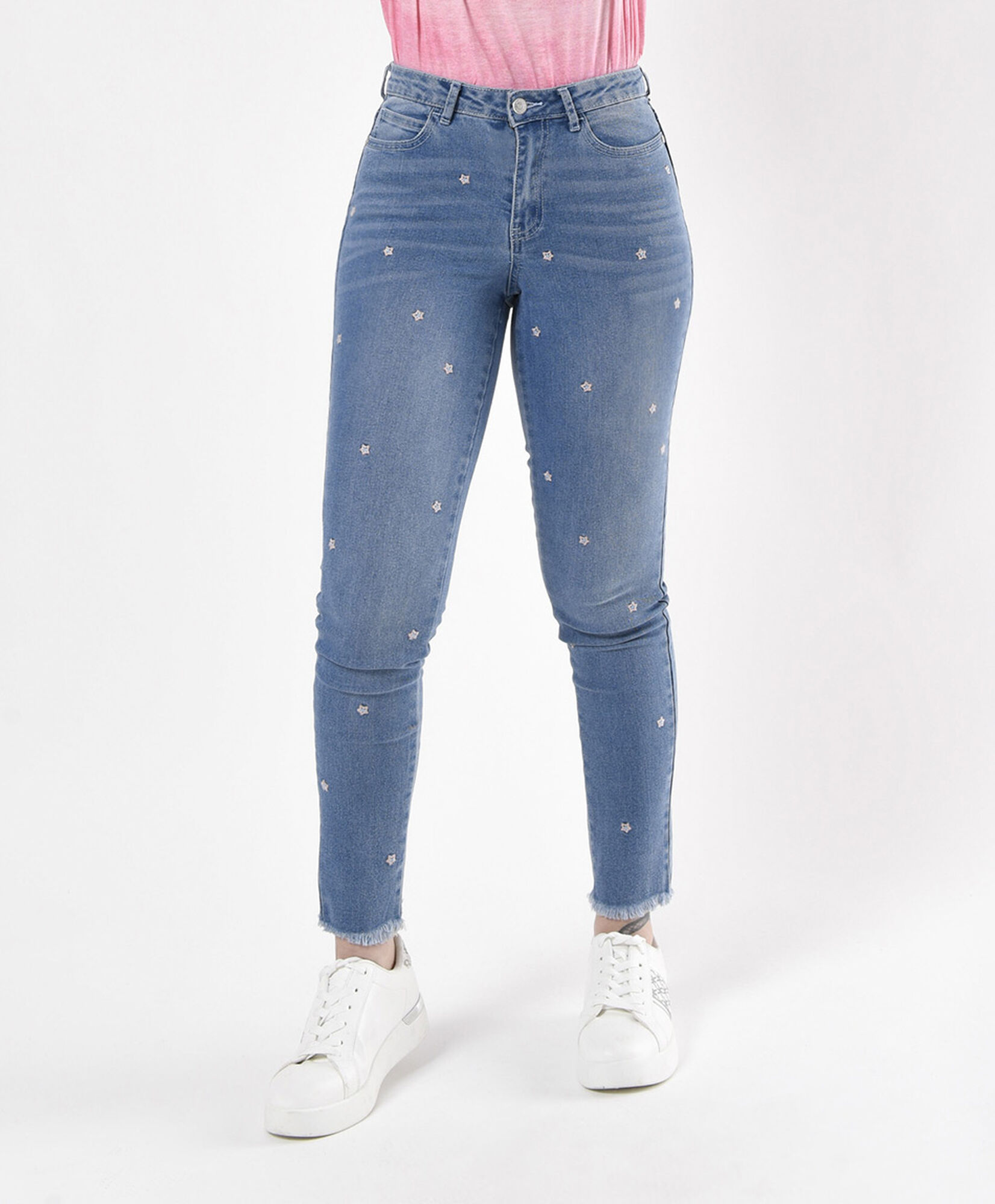 Jeans mujer estrellas bordadas skinny fit Jeans mujer estrellas bordadas skinny fit