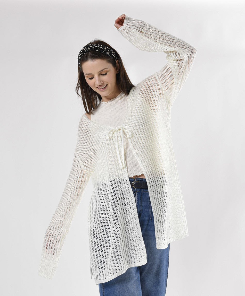 Cardigan mujer calado