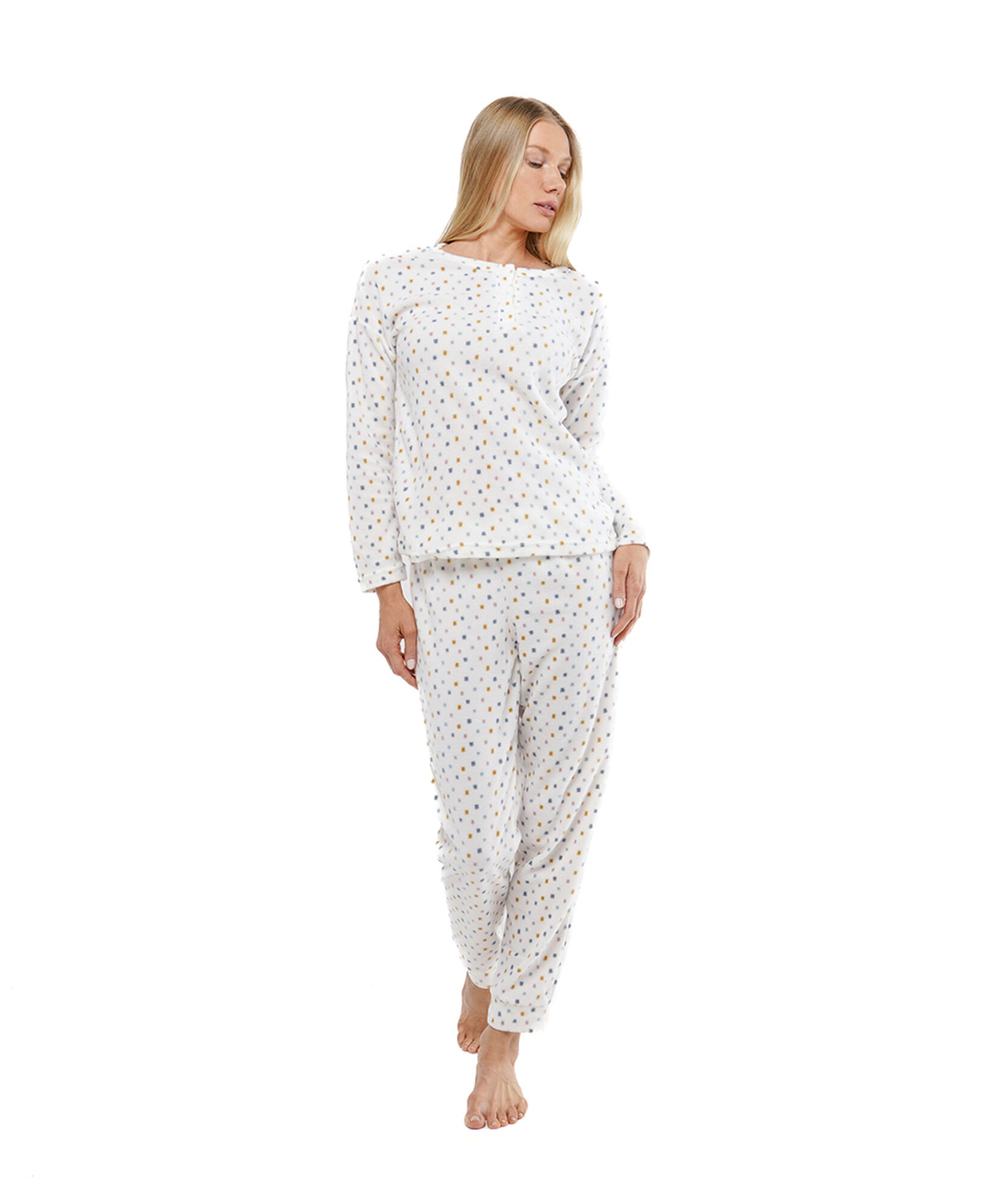 Pijama mujer micropolar puntos mix color Pijama mujer micropolar puntos mix color