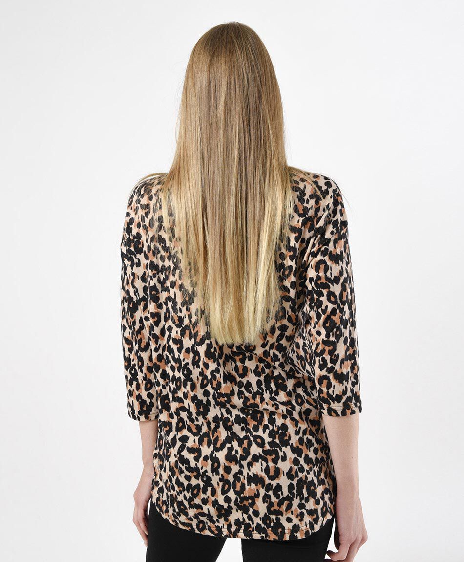 Polera mujer animal print