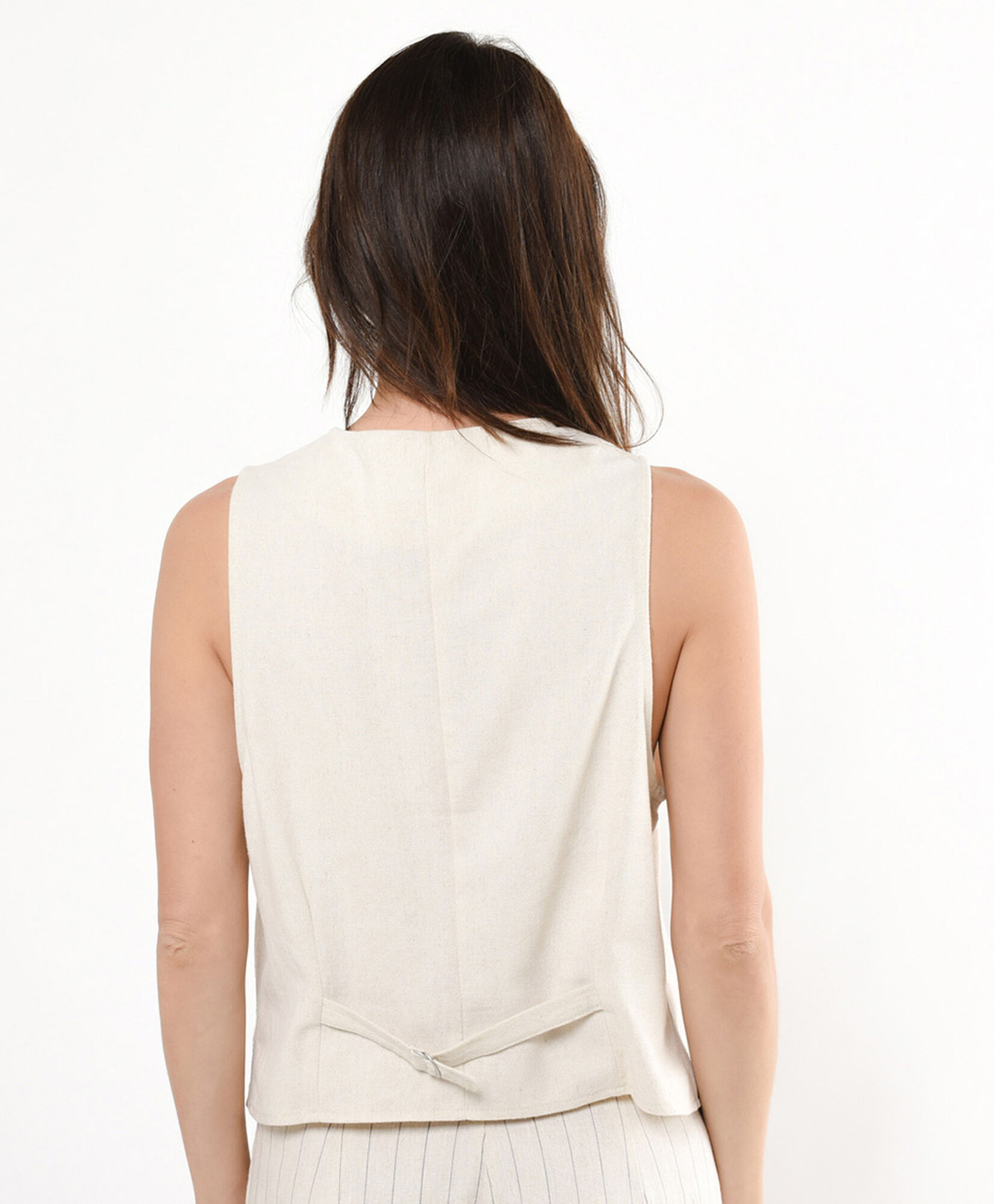 Vest mujer liso lino Vest mujer liso lino