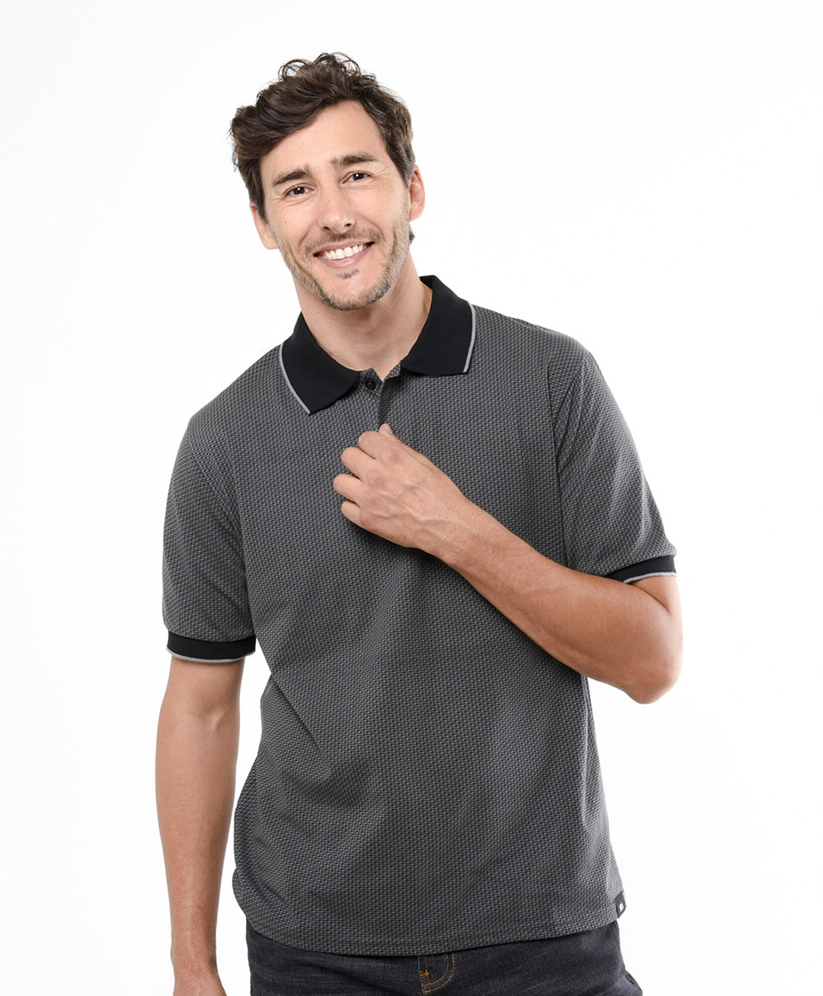 Polera hombre polo gris Polera hombre polo gris