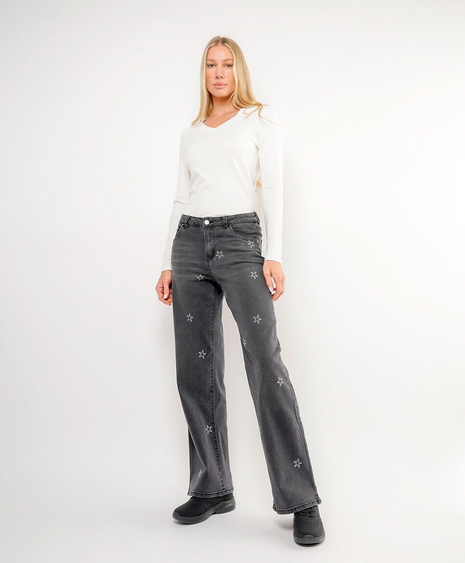Jeans mujer estrellas brillos&nbsp;