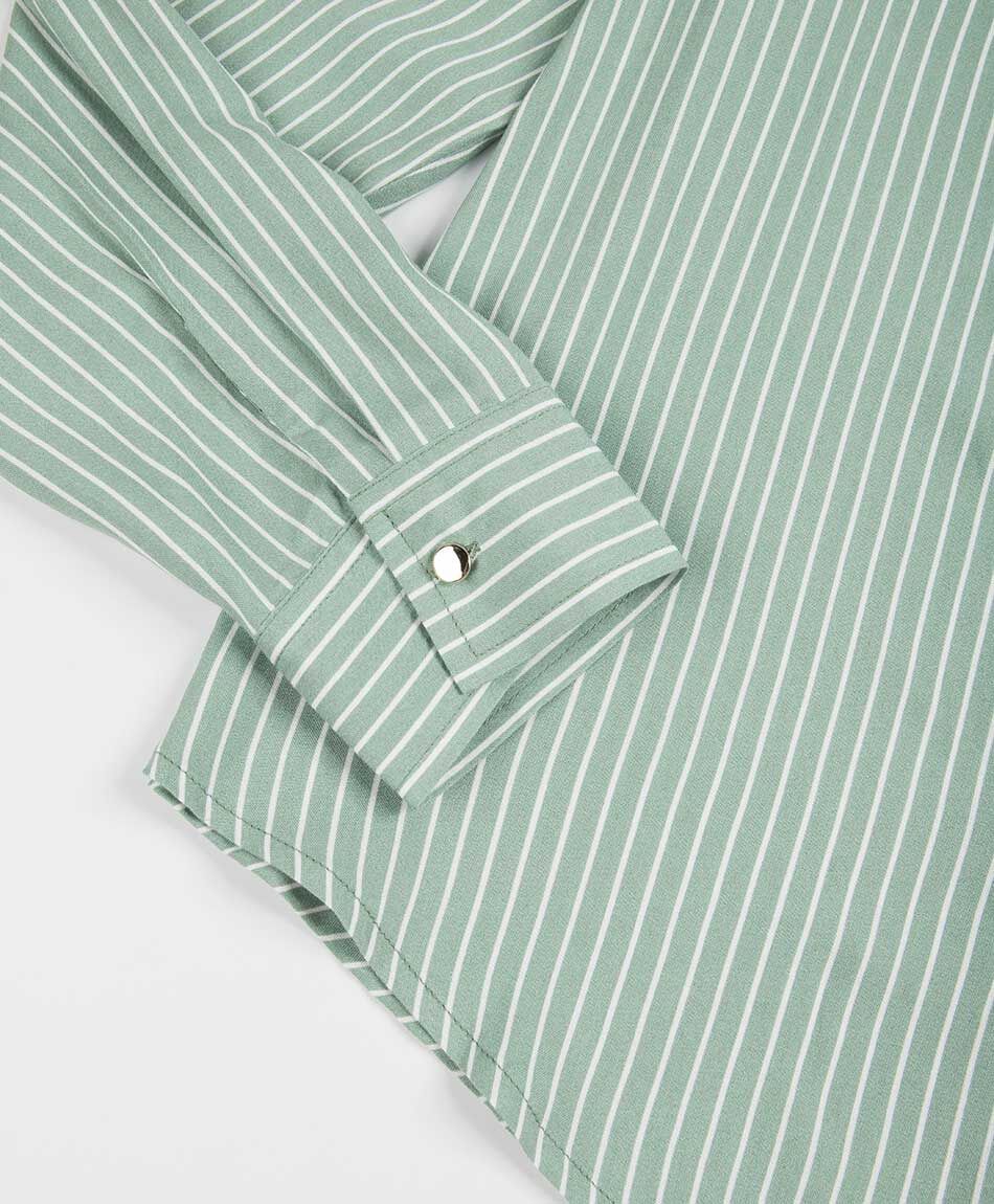 Blusa mujer rayas verde