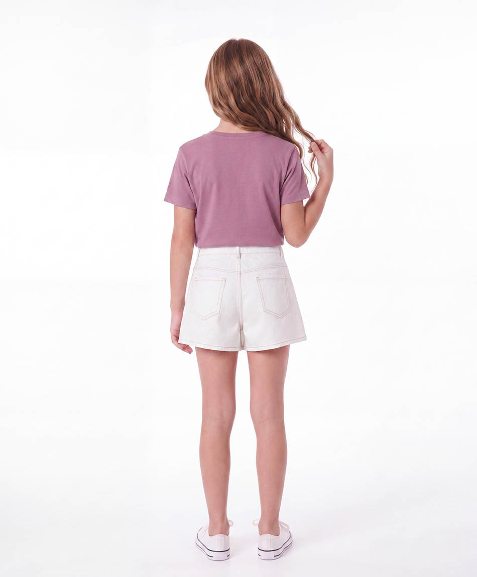 Short ni&ntilde;a falda blanco