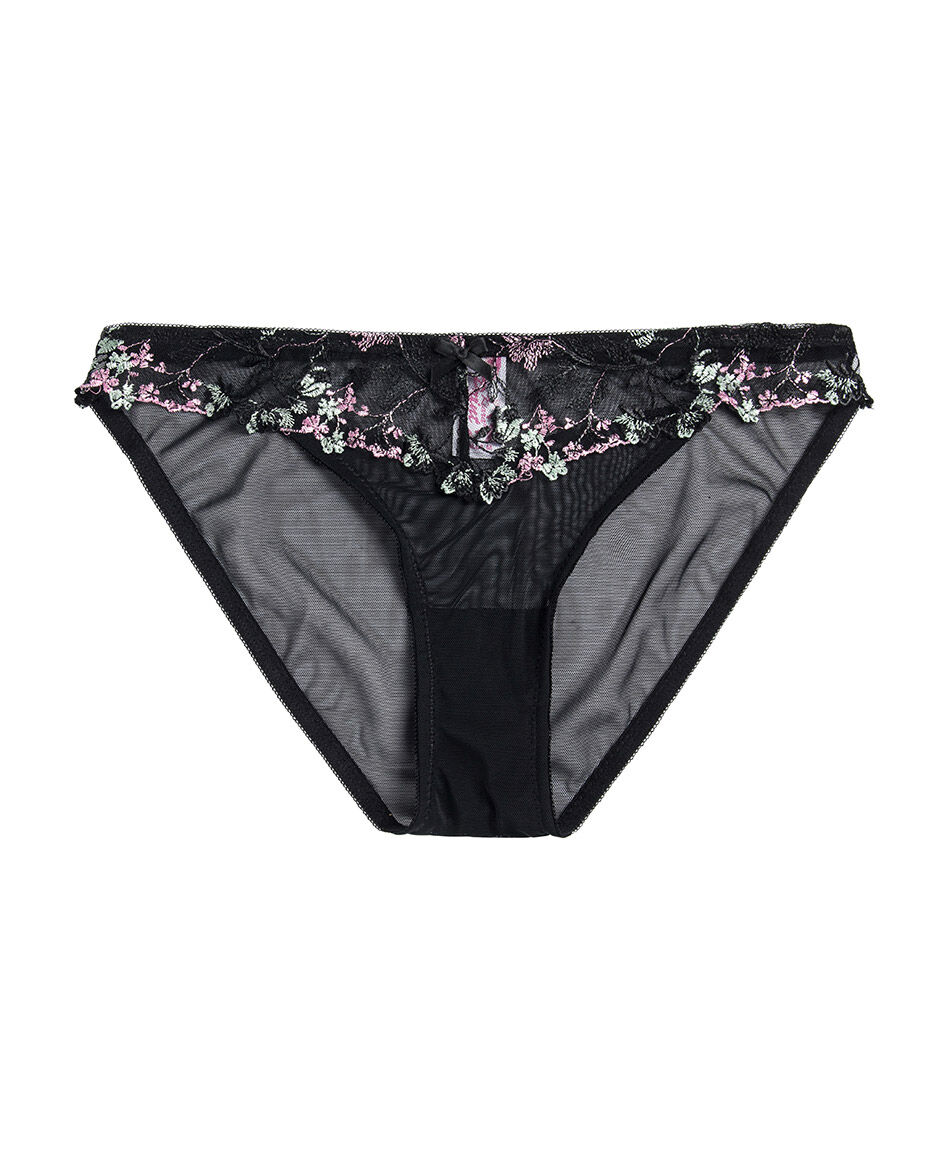 Tanga mujer mesh mix flores