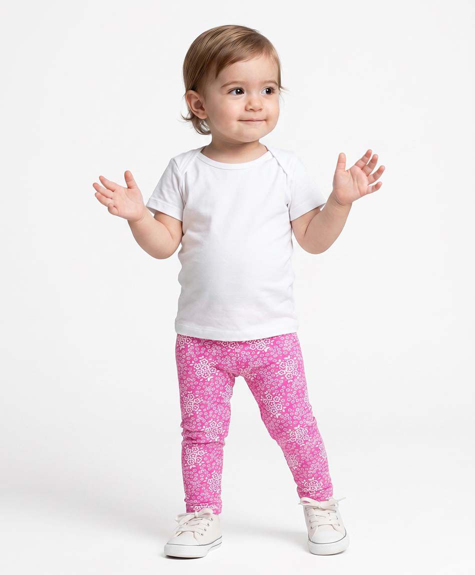 Leggins beb&eacute; floreada